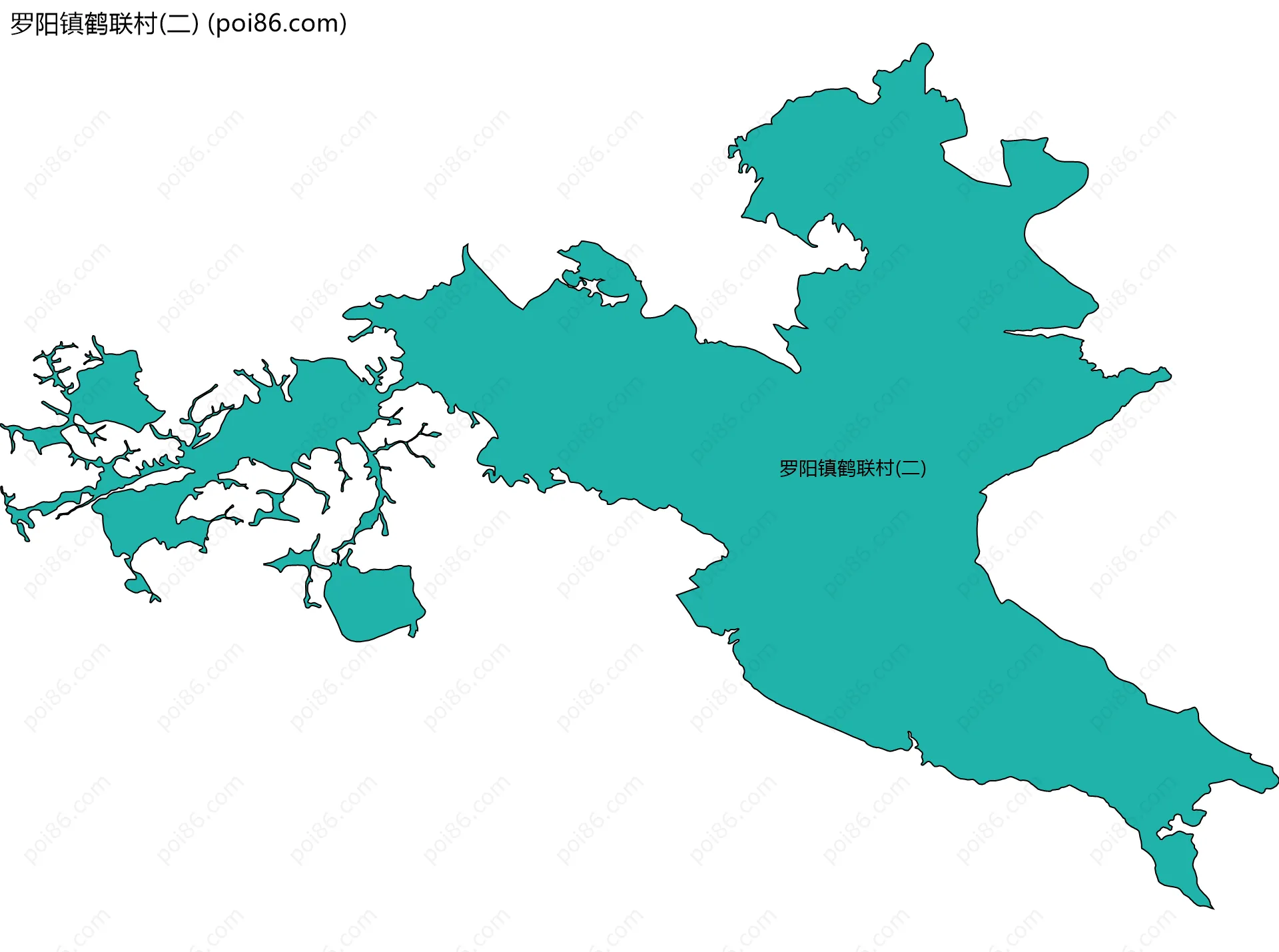 罗阳镇鹤联村(二)边界地图