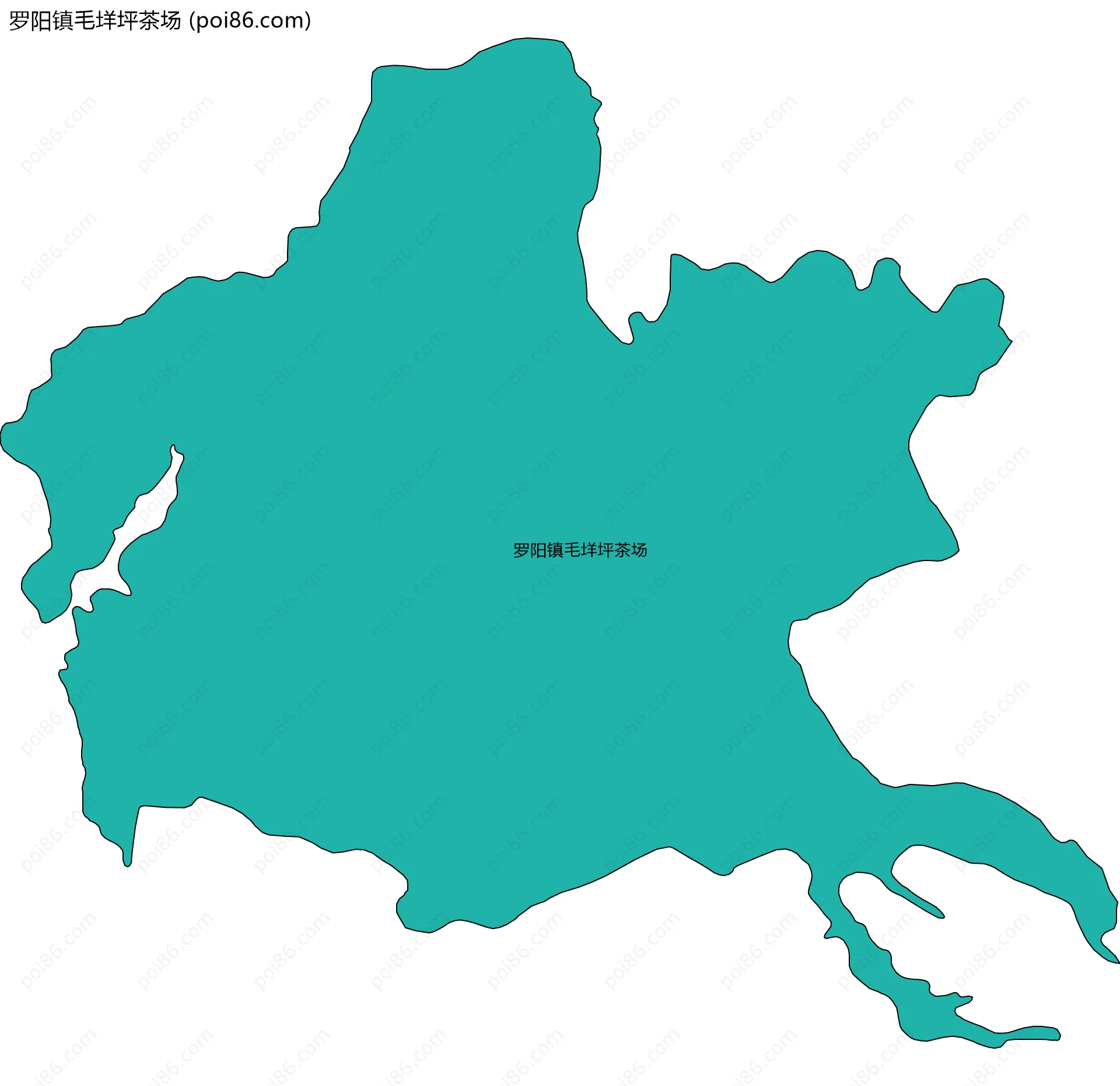 罗阳镇毛垟坪茶场边界地图