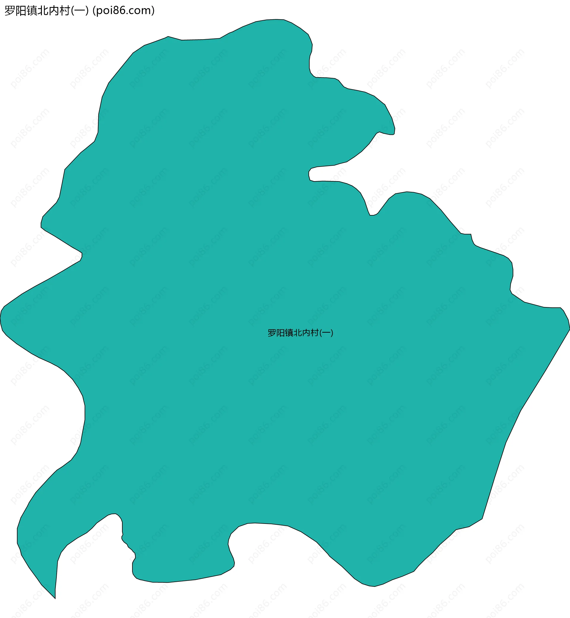 罗阳镇北内村(一)边界地图