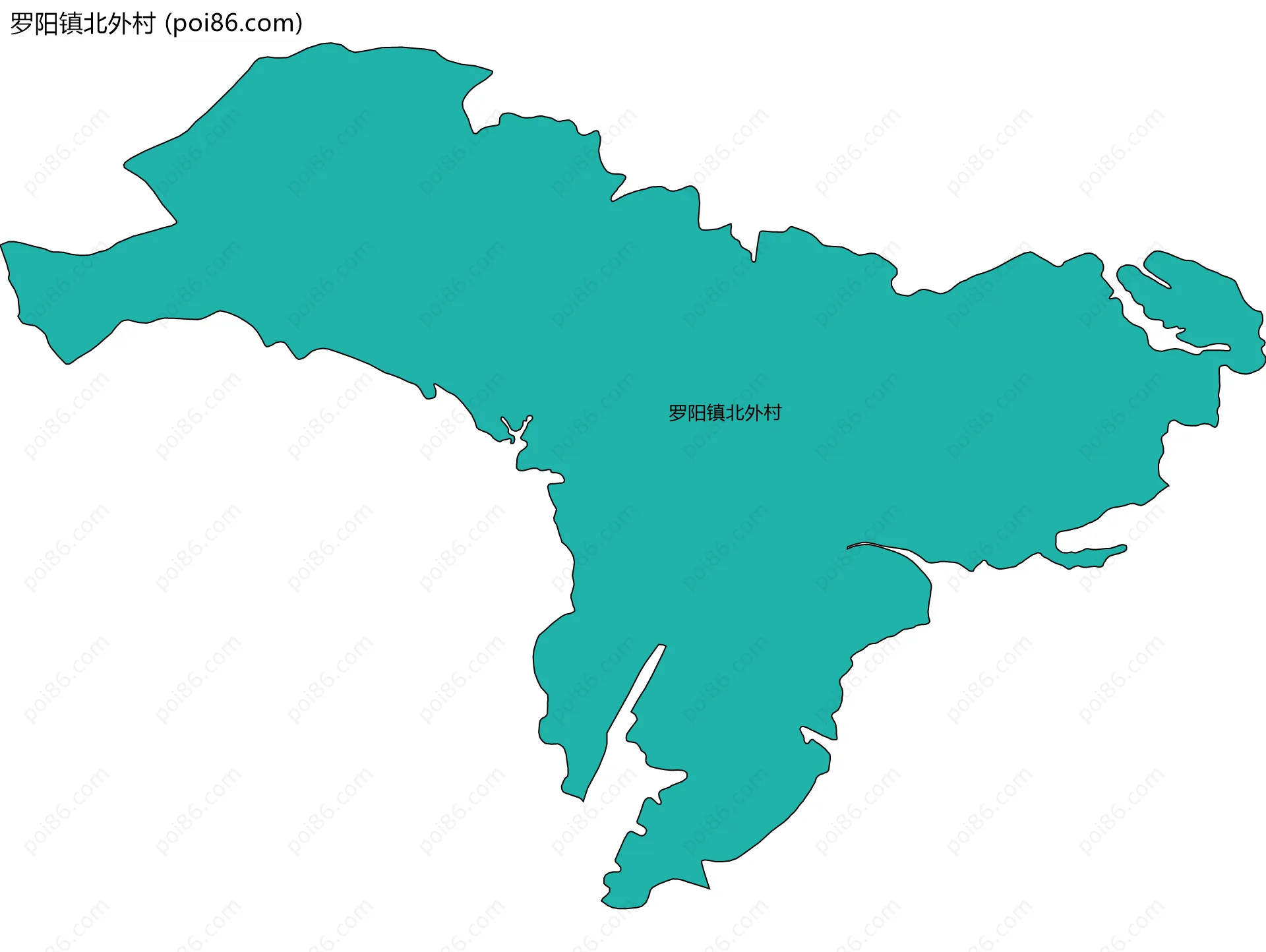 罗阳镇北外村边界地图