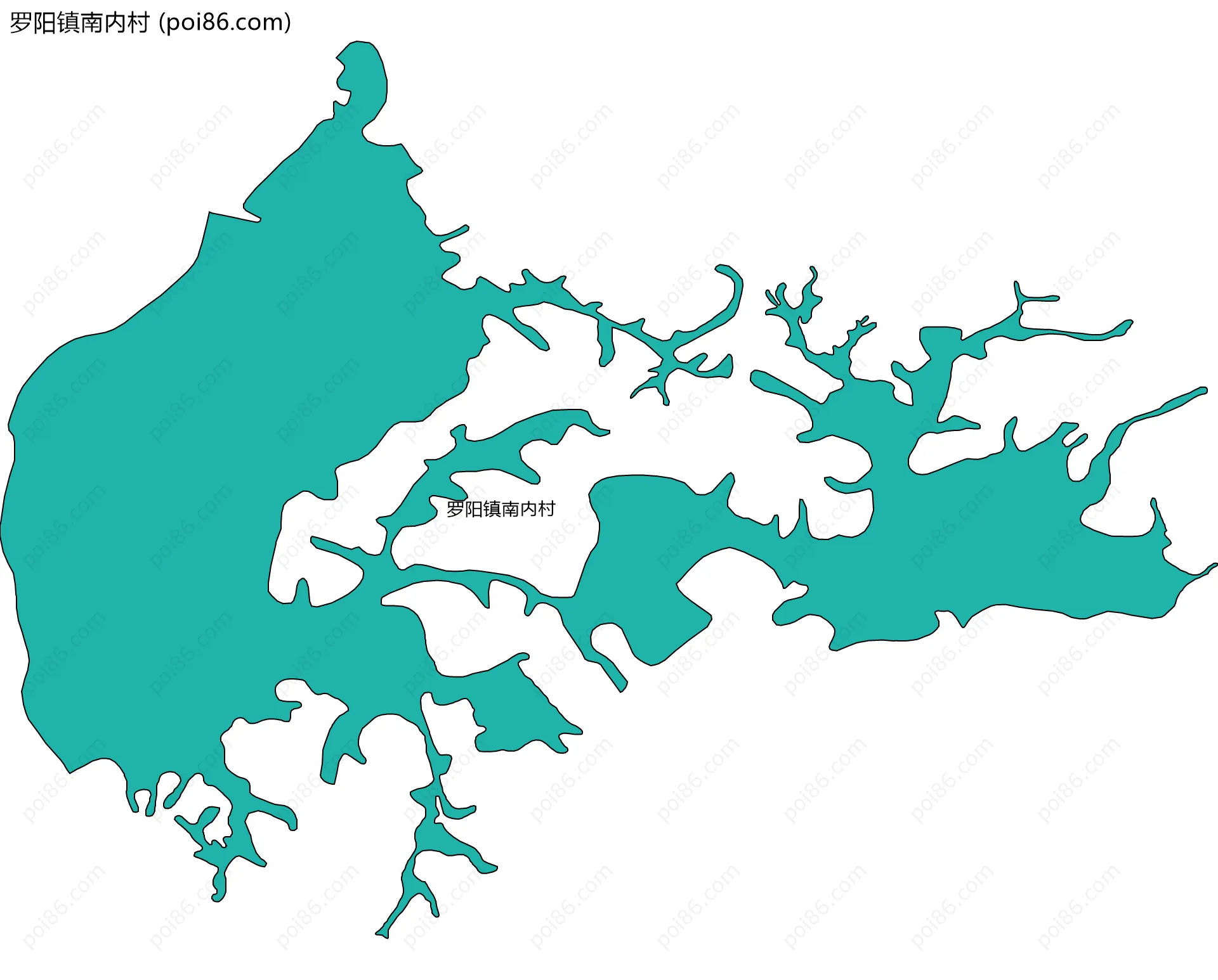 罗阳镇南内村边界地图