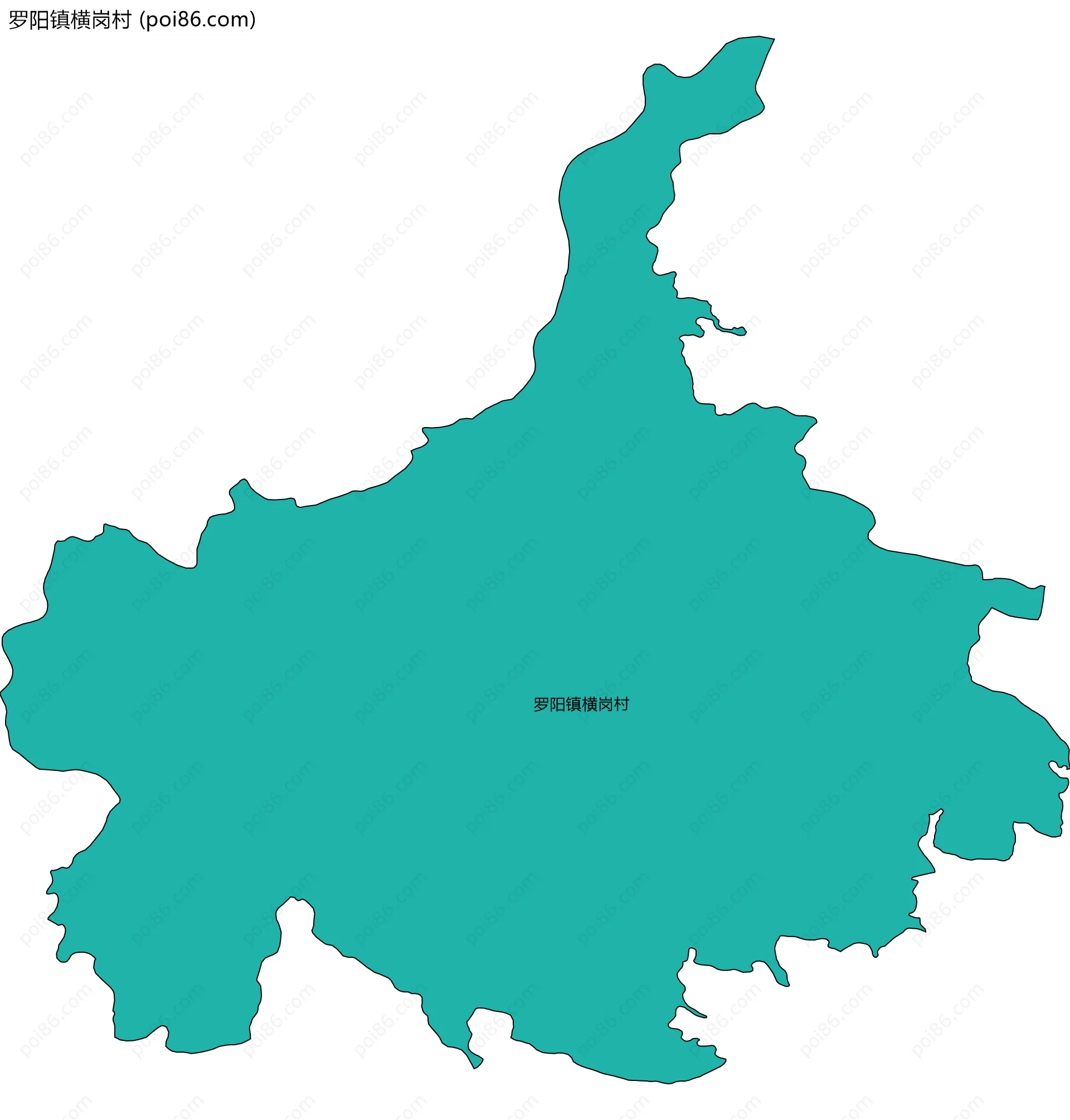 罗阳镇横岗村边界地图