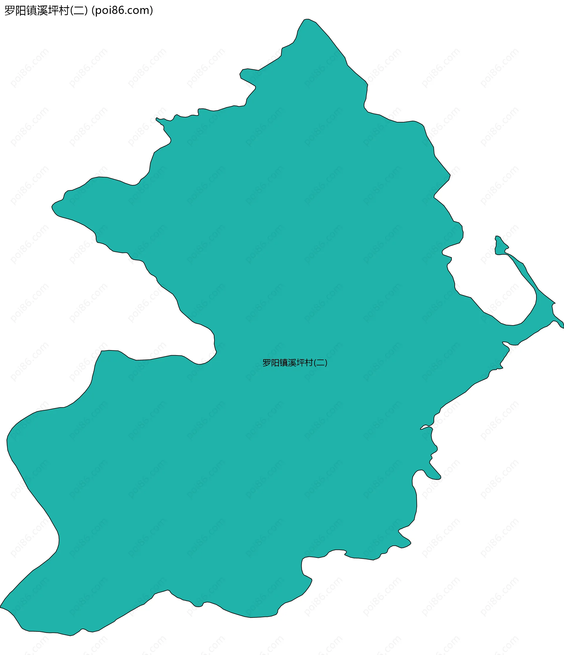 罗阳镇溪坪村(二)边界地图