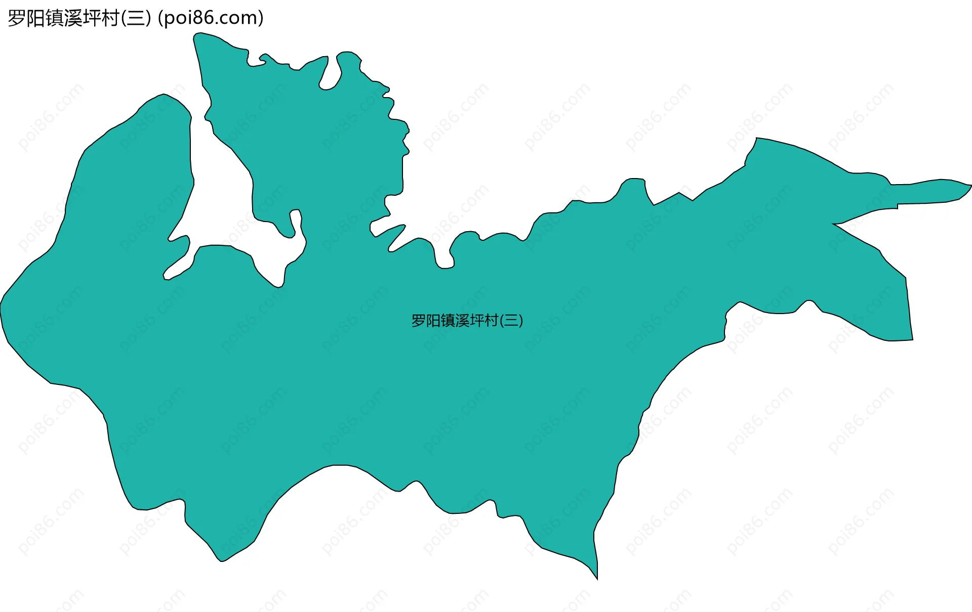 罗阳镇溪坪村(三)边界地图