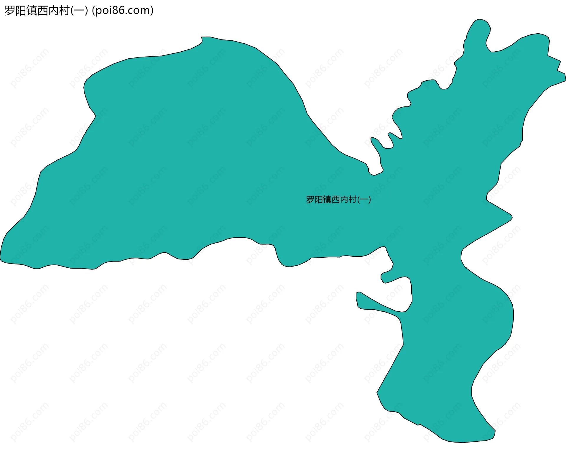 罗阳镇西内村(一)边界地图
