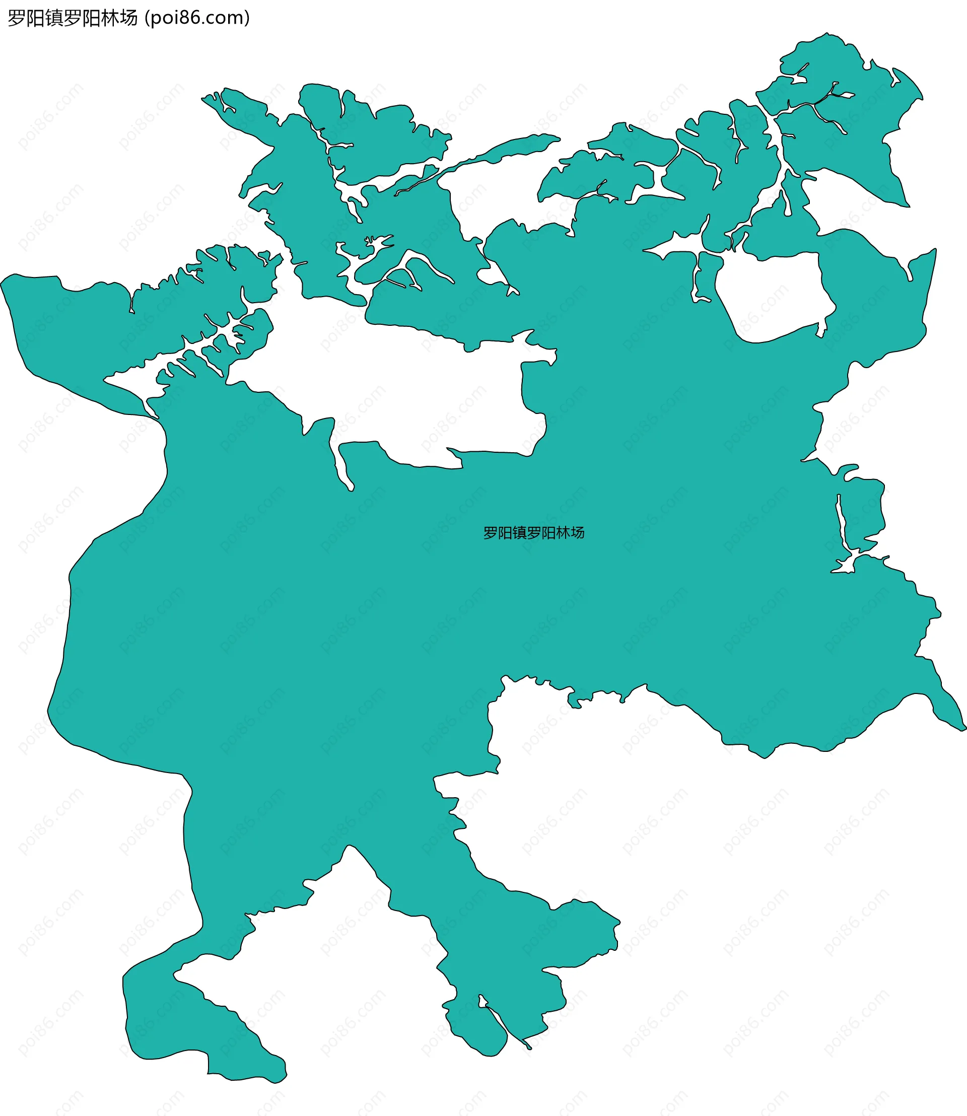 罗阳镇罗阳林场边界地图