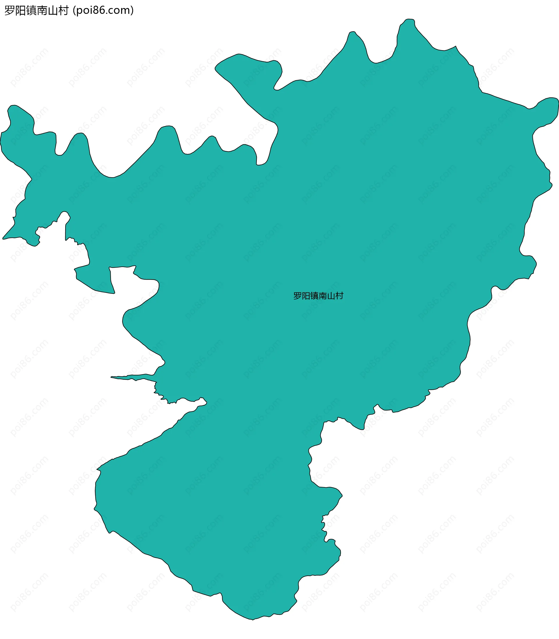 罗阳镇南山村边界地图