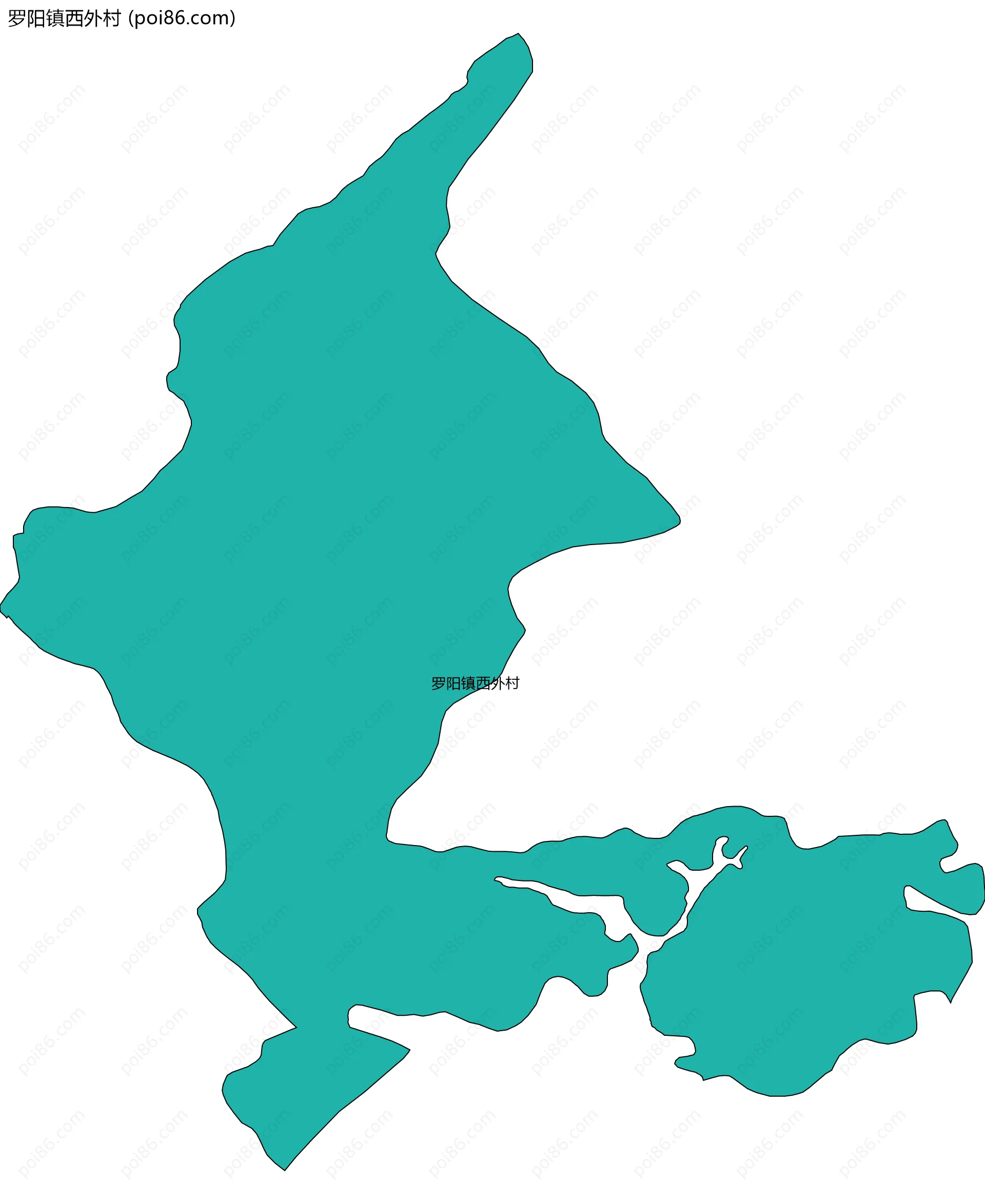 罗阳镇西外村边界地图