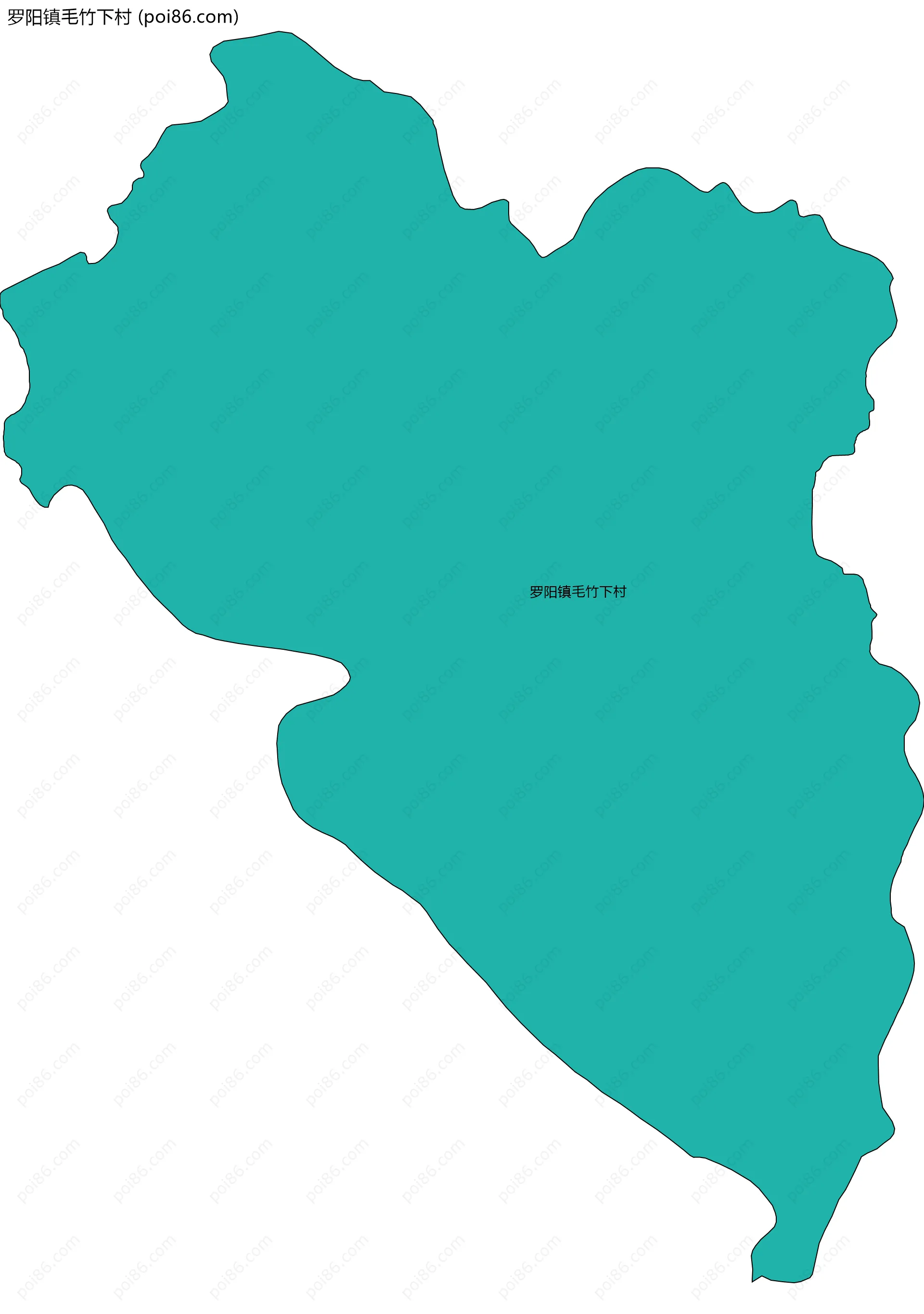 罗阳镇毛竹下村边界地图
