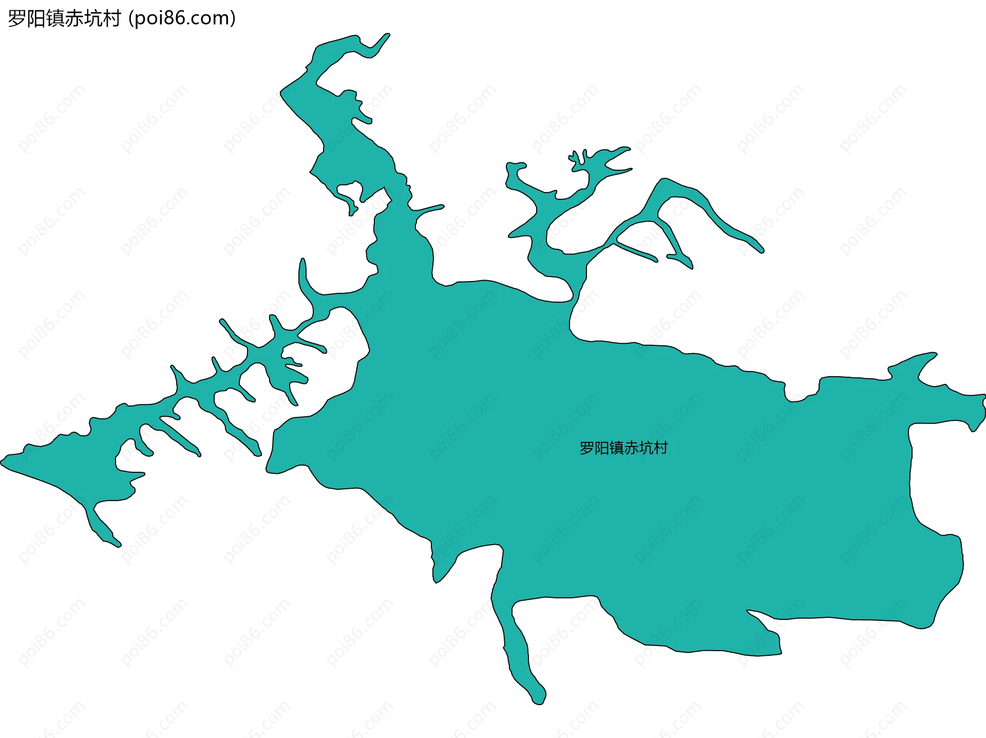 罗阳镇赤坑村边界地图