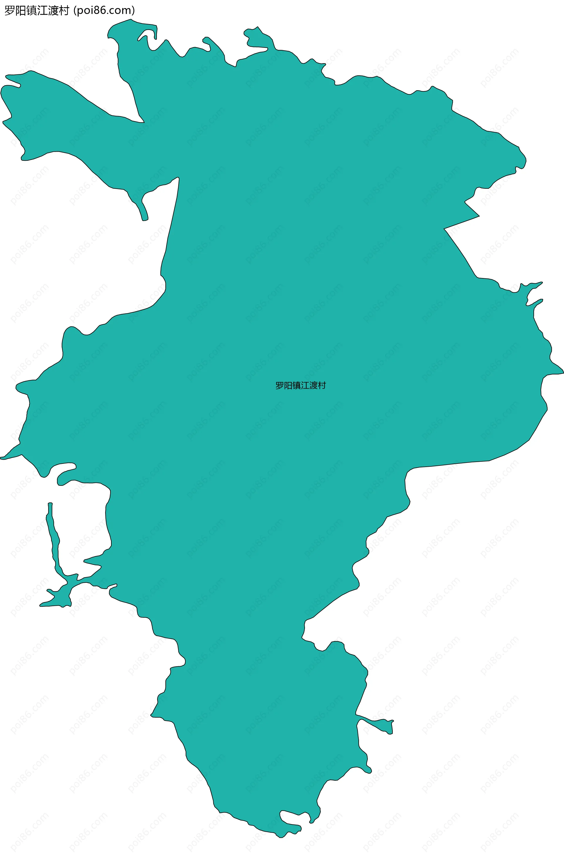 罗阳镇江渡村边界地图