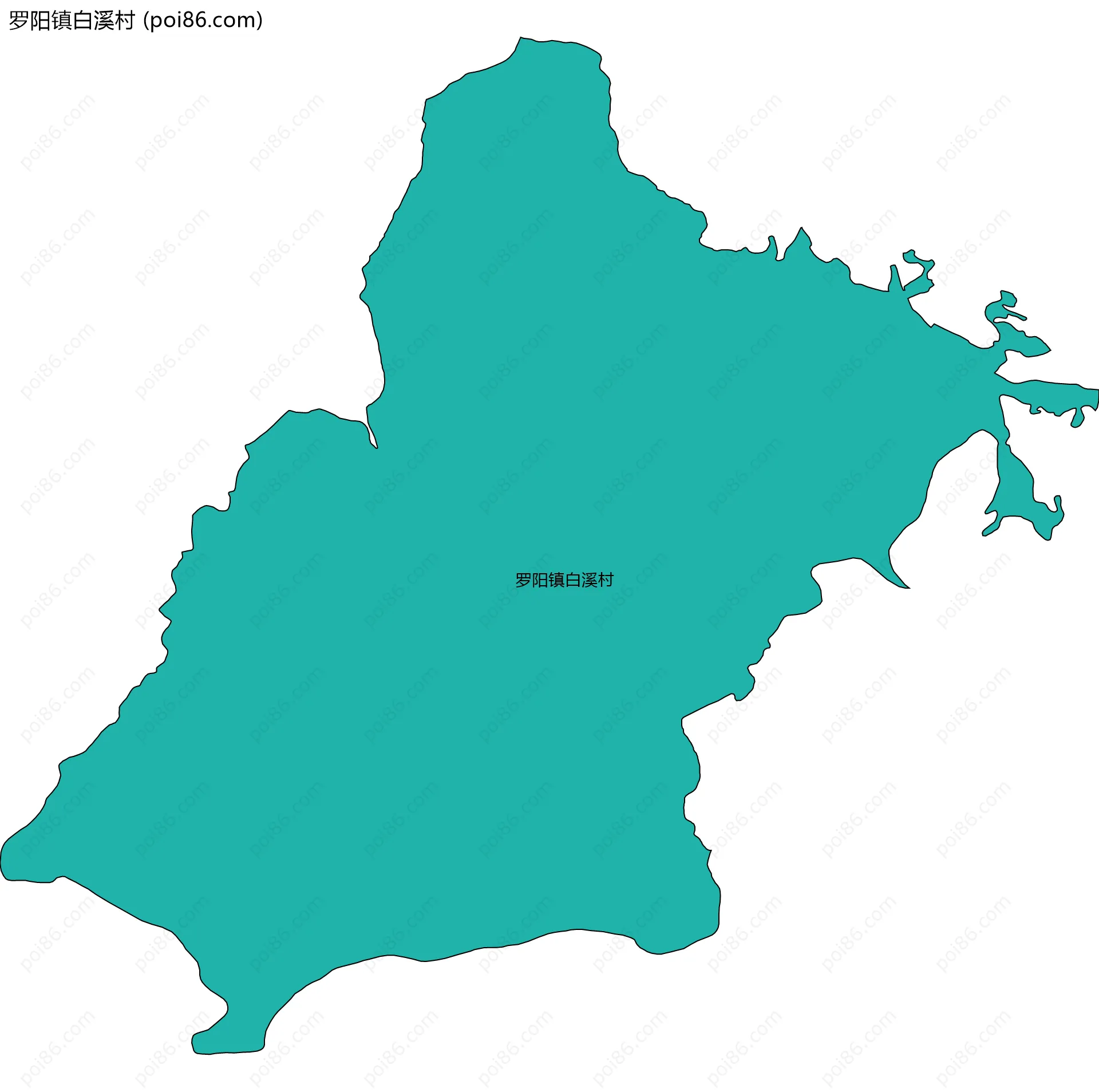 罗阳镇白溪村边界地图