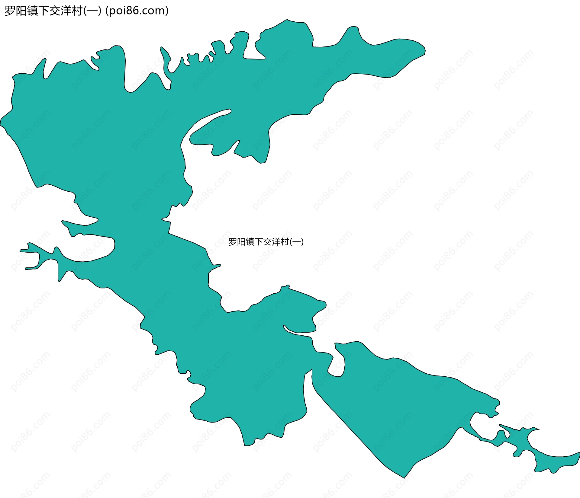 罗阳镇下交洋村(一)边界地图