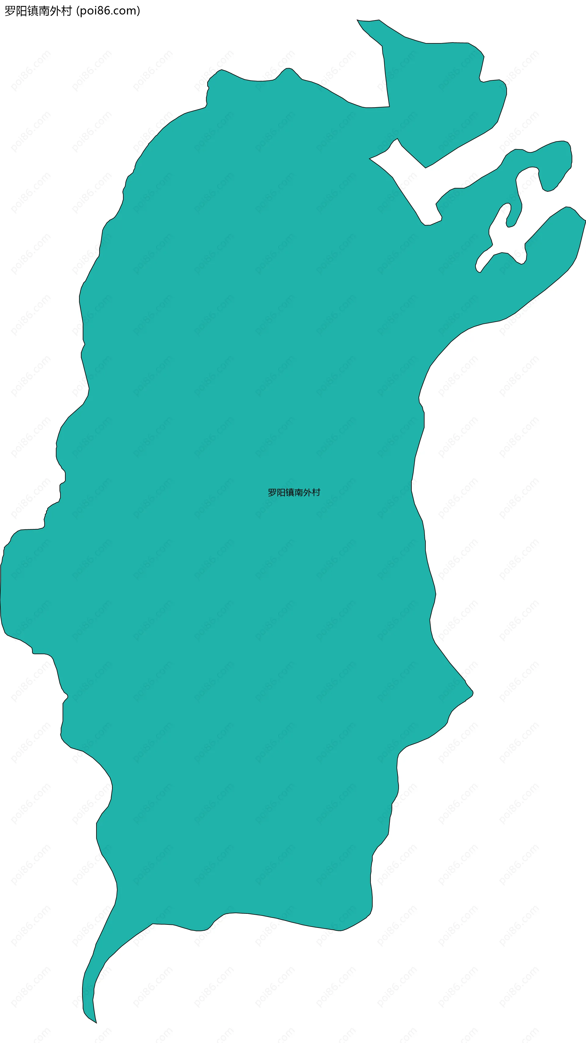 罗阳镇南外村边界地图