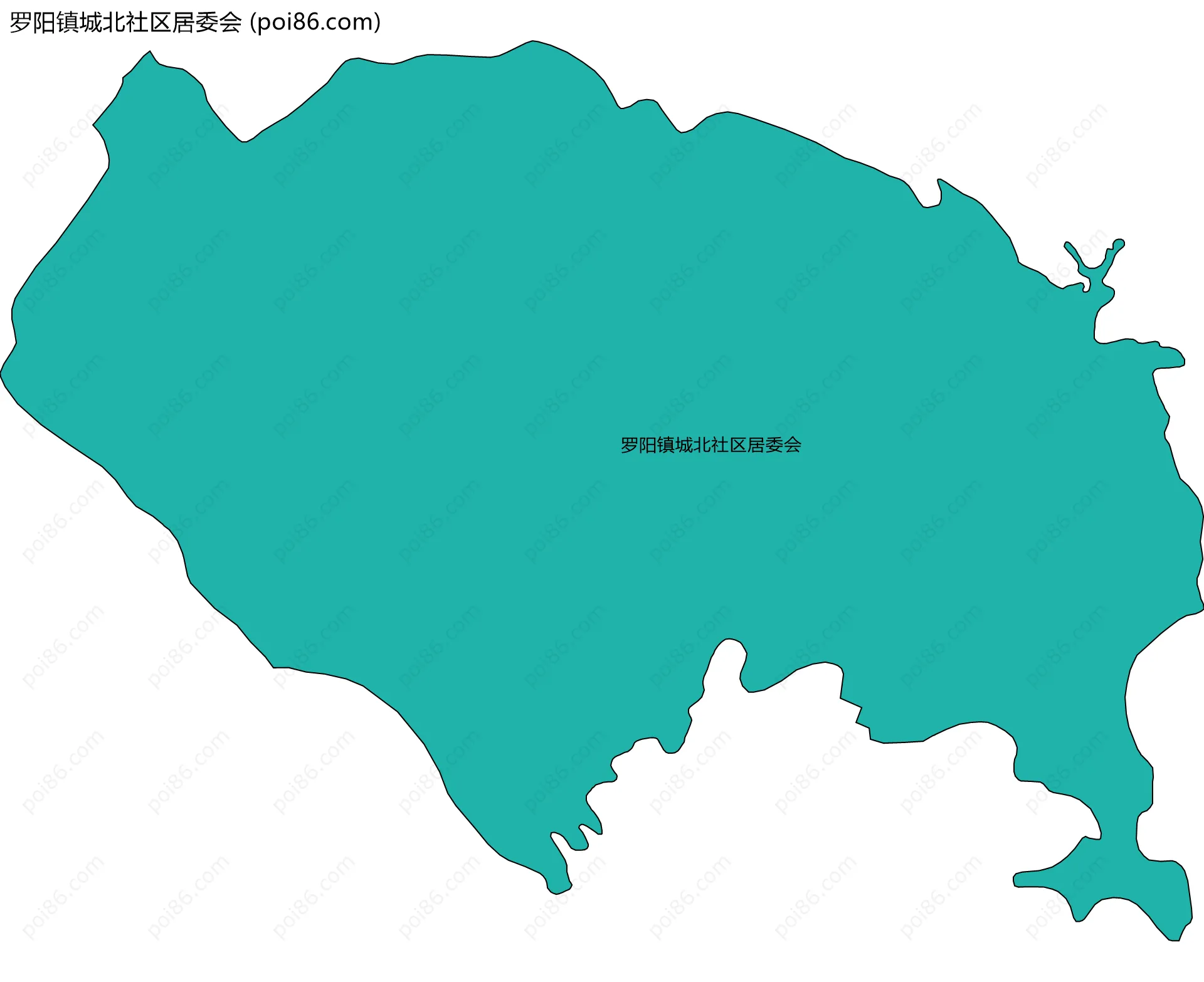 罗阳镇城北社区居委会边界地图