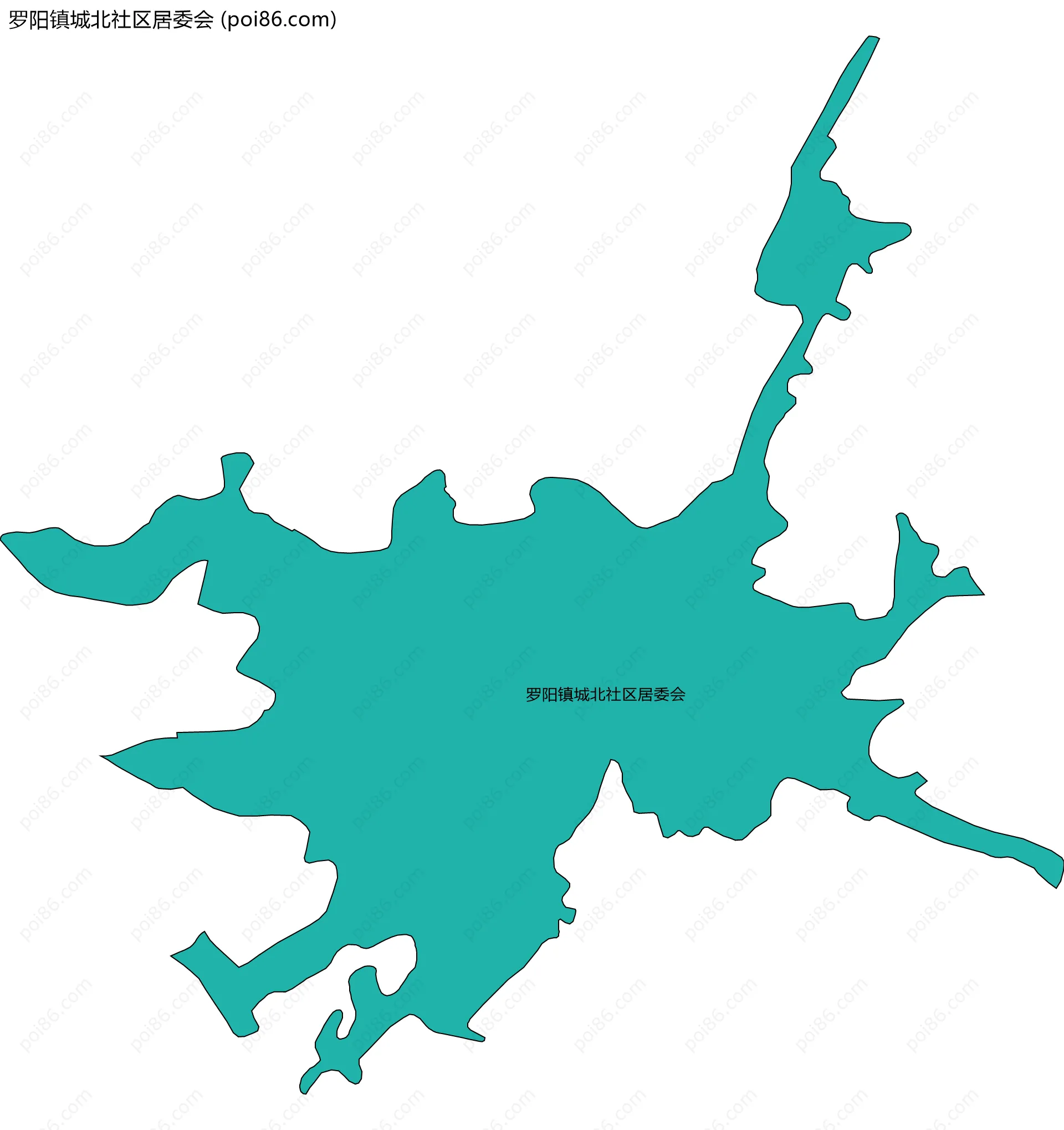 罗阳镇城北社区居委会边界地图