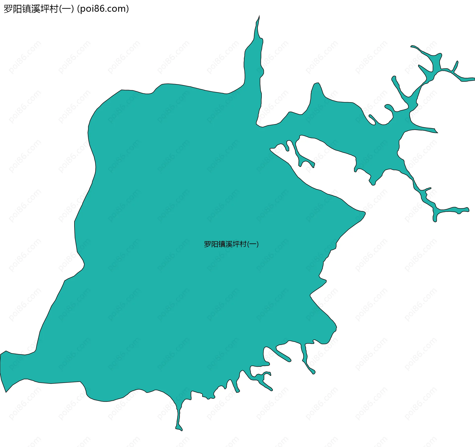 罗阳镇溪坪村(一)边界地图