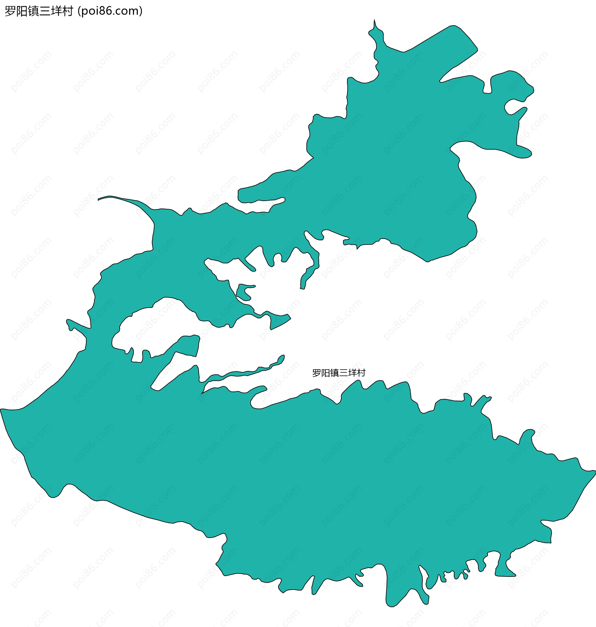 罗阳镇三垟村边界地图