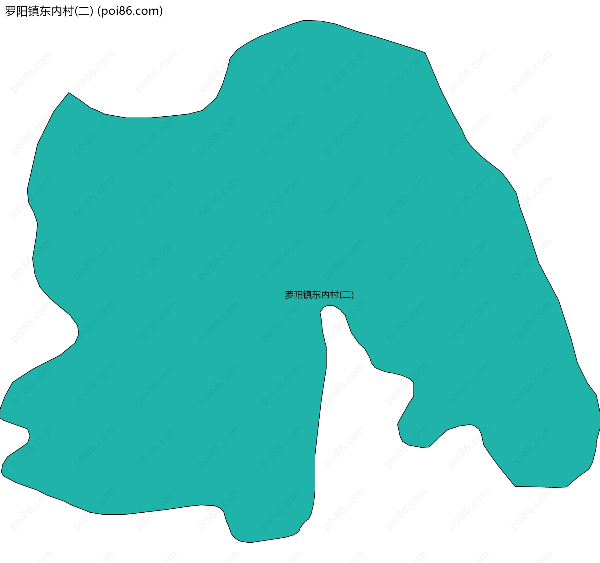 罗阳镇东内村(二)边界地图