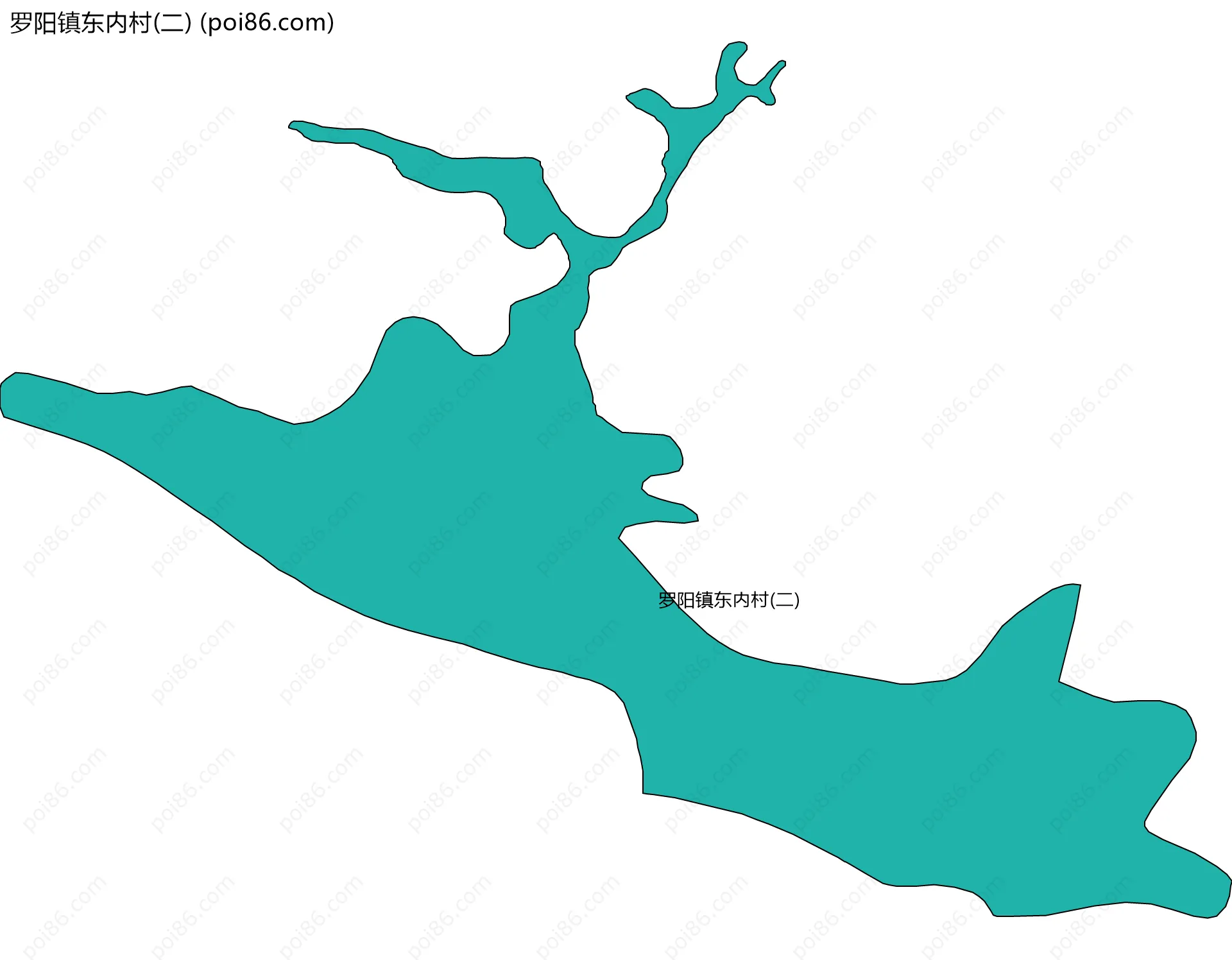 罗阳镇东内村(二)边界地图