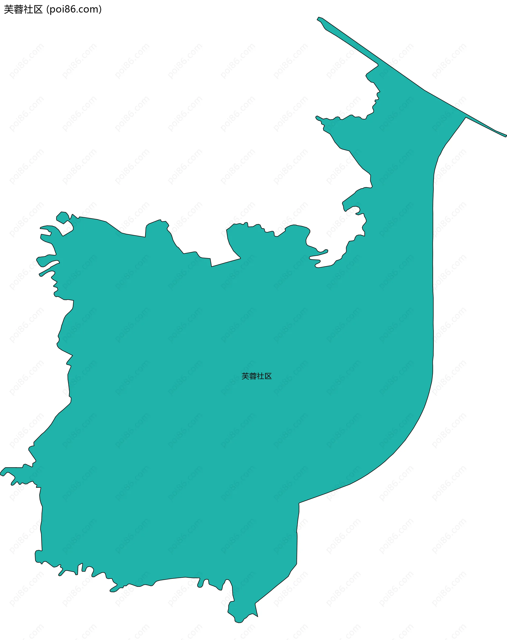 芙蓉社区边界地图