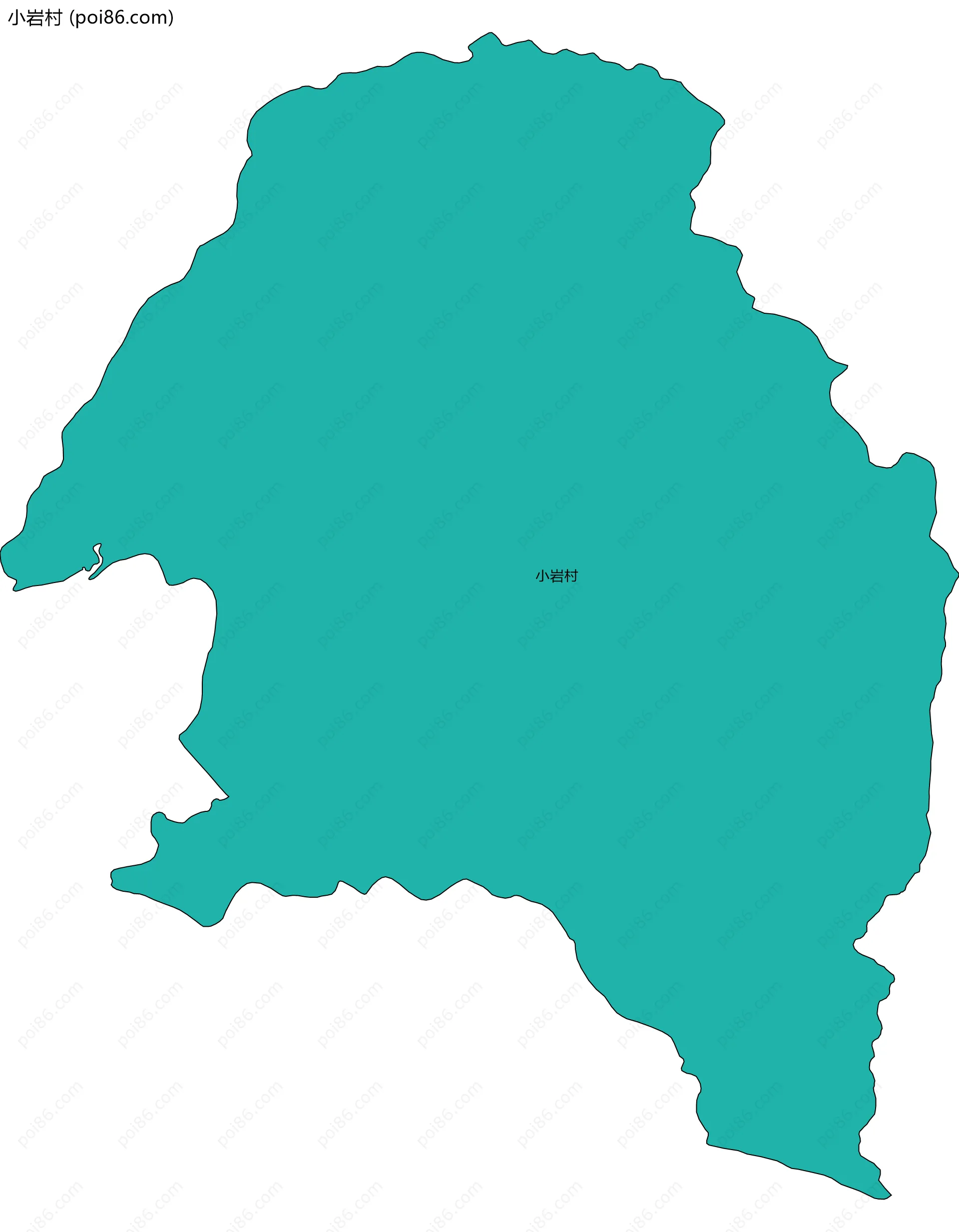 小岩村边界地图