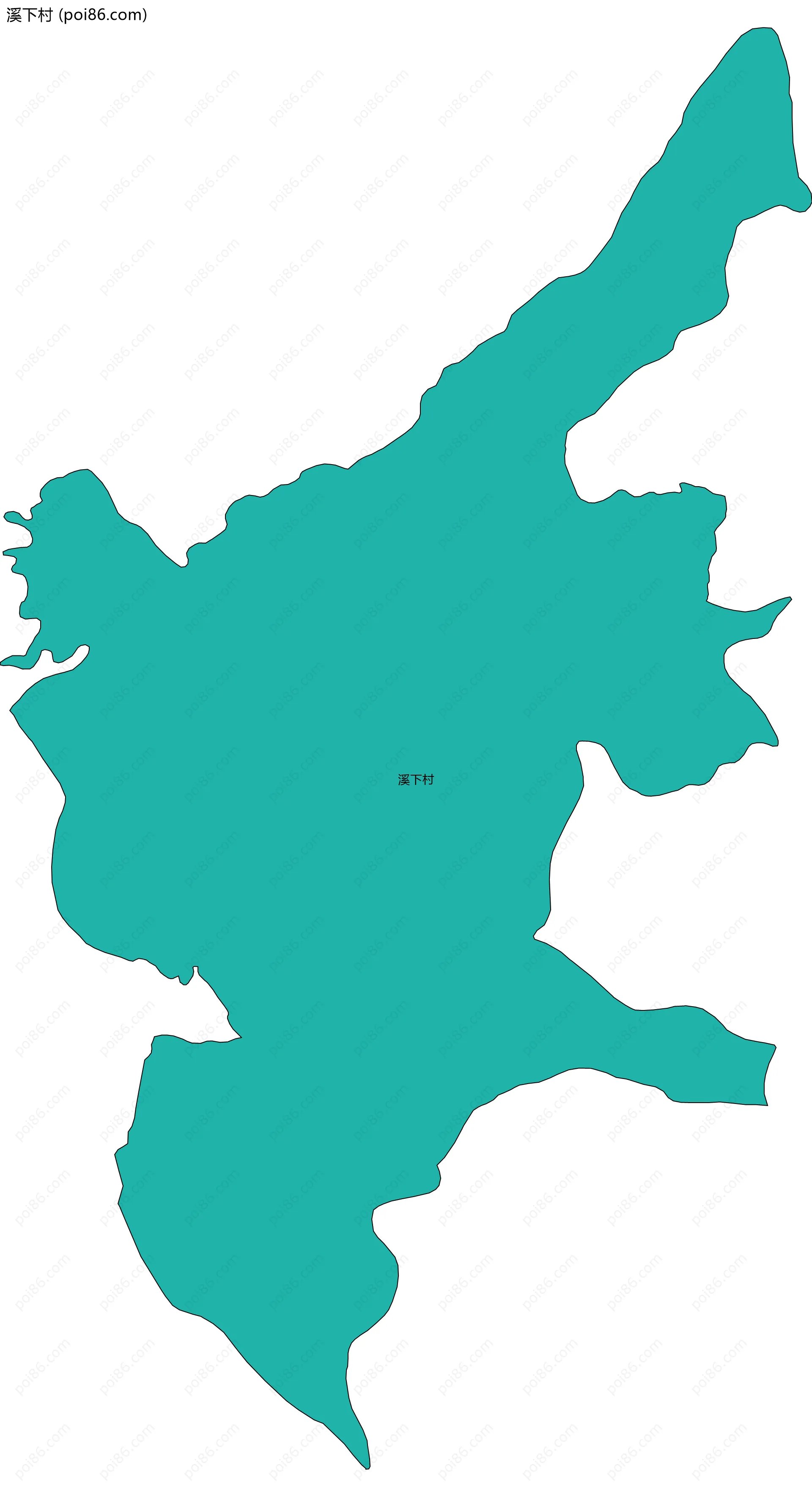 溪下村边界地图