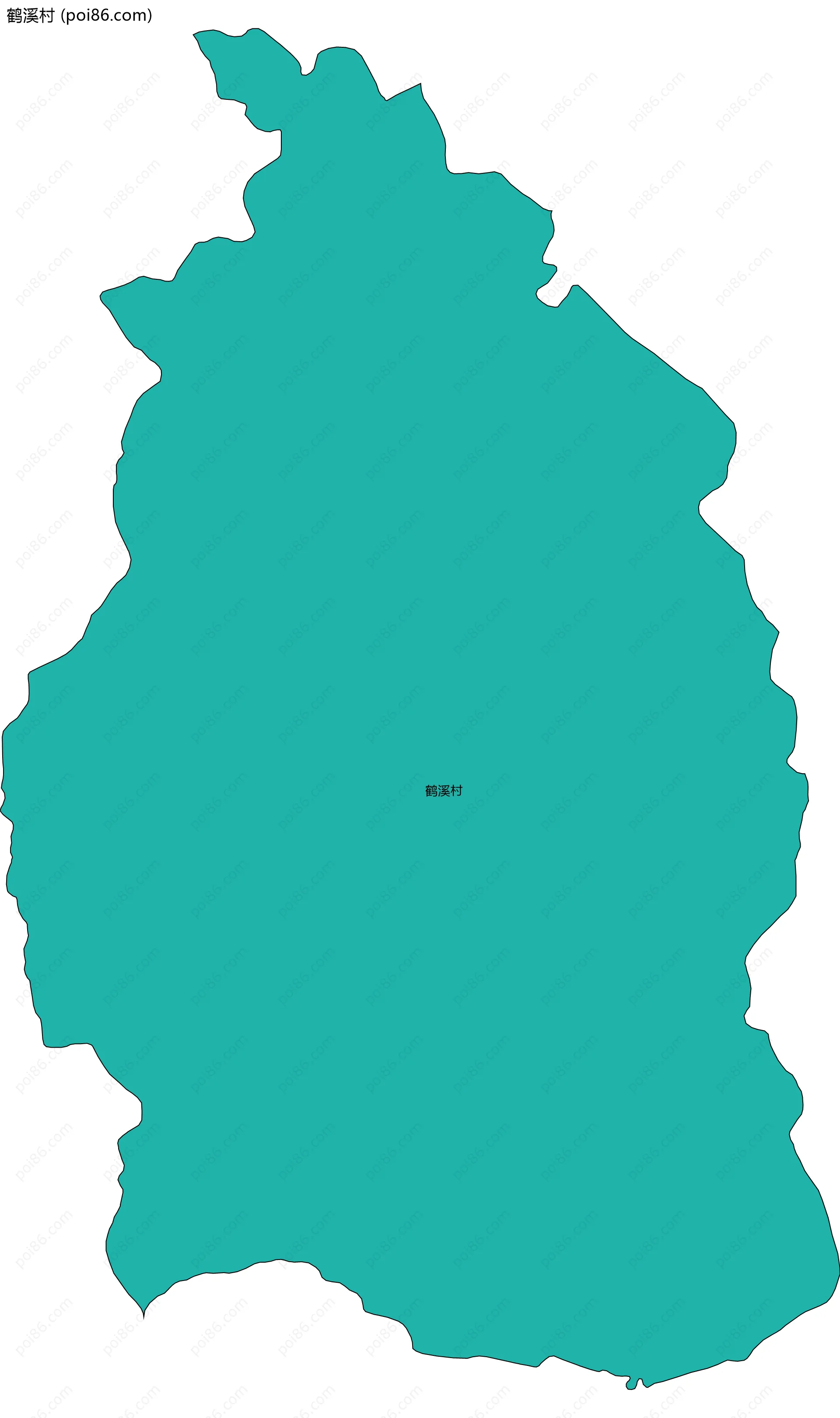 鹤溪村边界地图