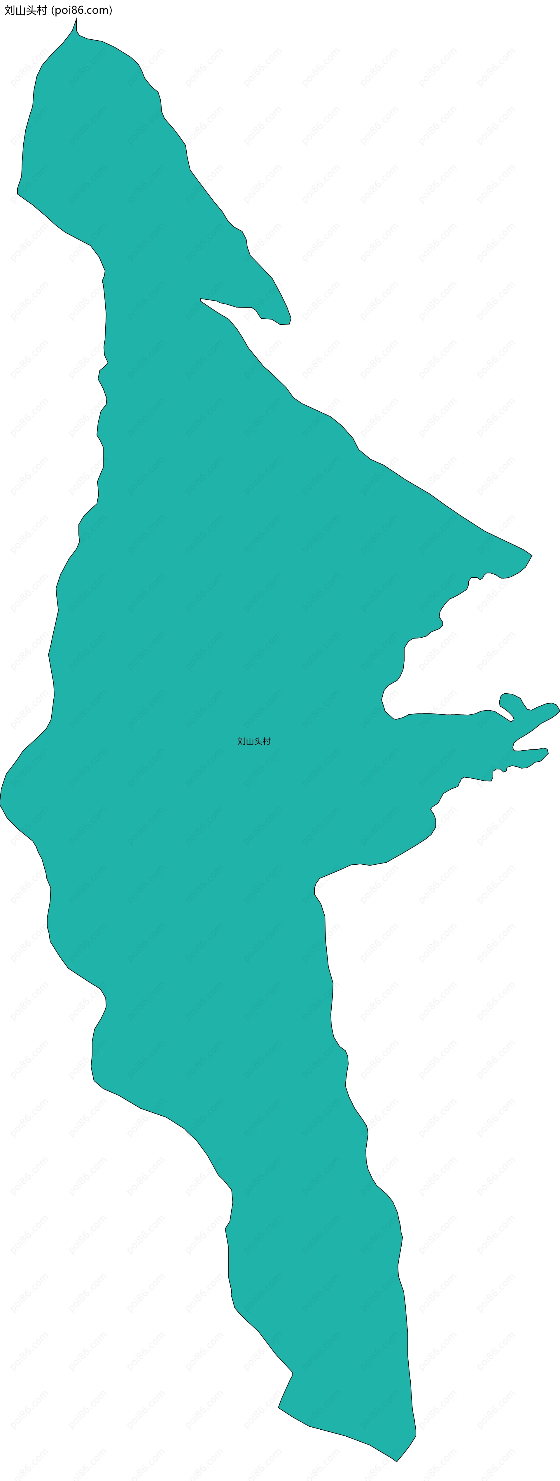 刘山头村边界地图