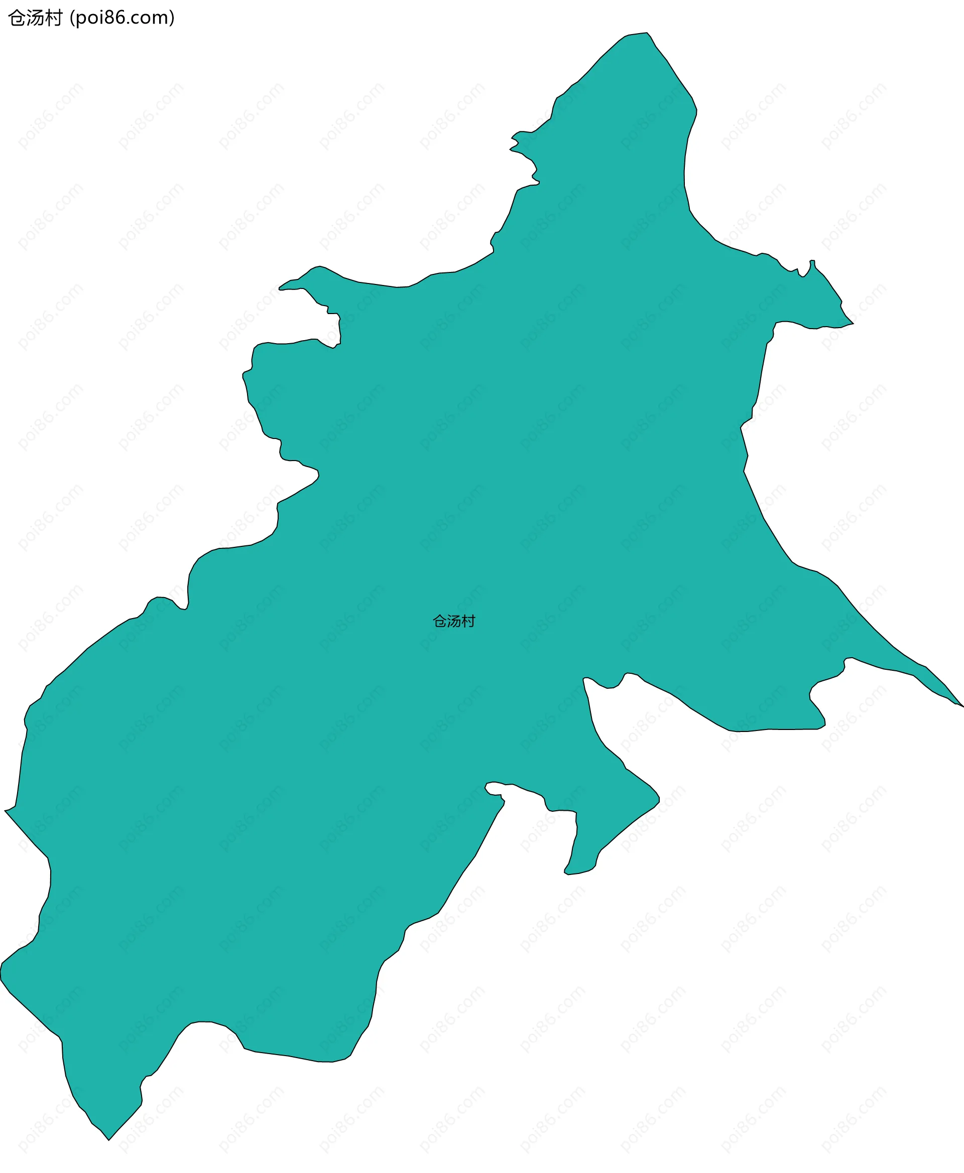 仓汤村边界地图