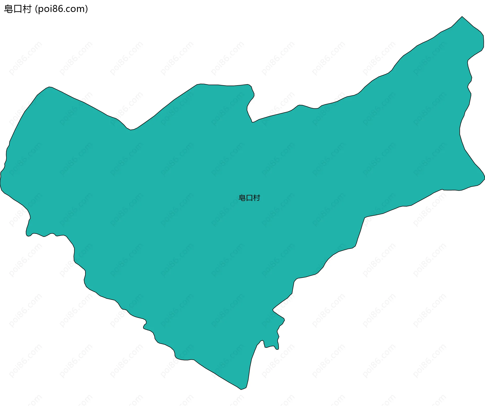 皂口村边界地图