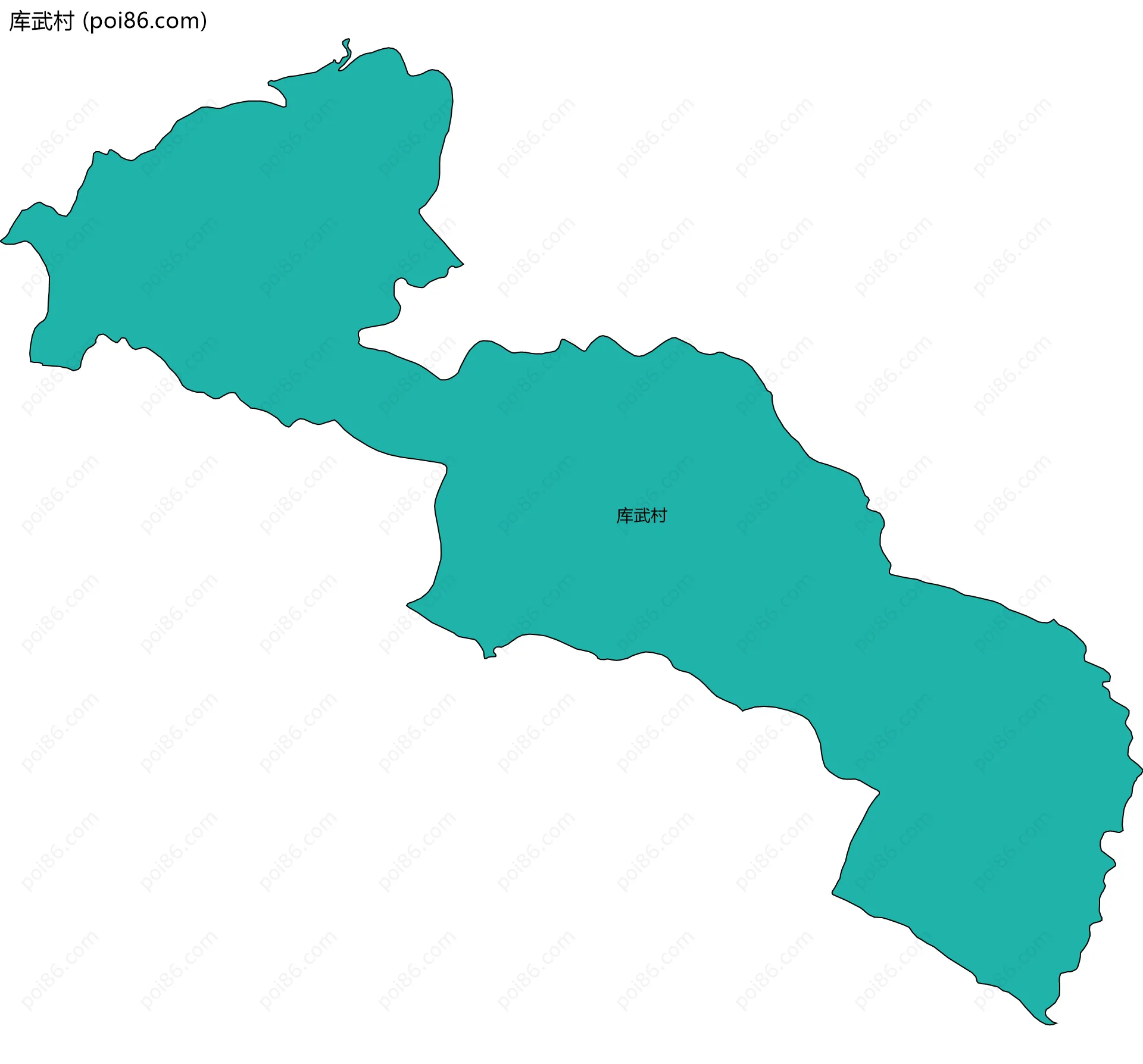 库武村边界地图