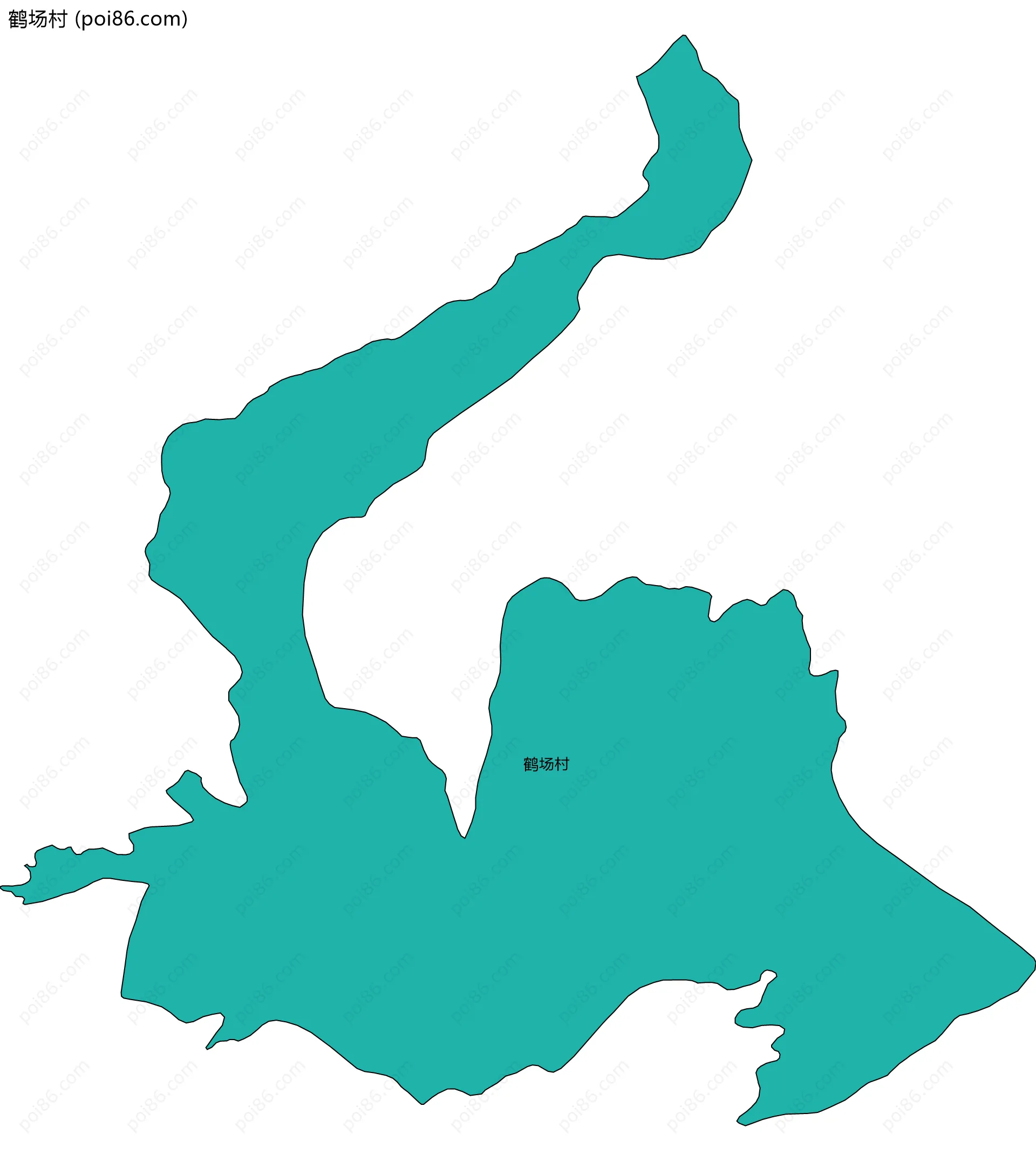 鹤场村边界地图