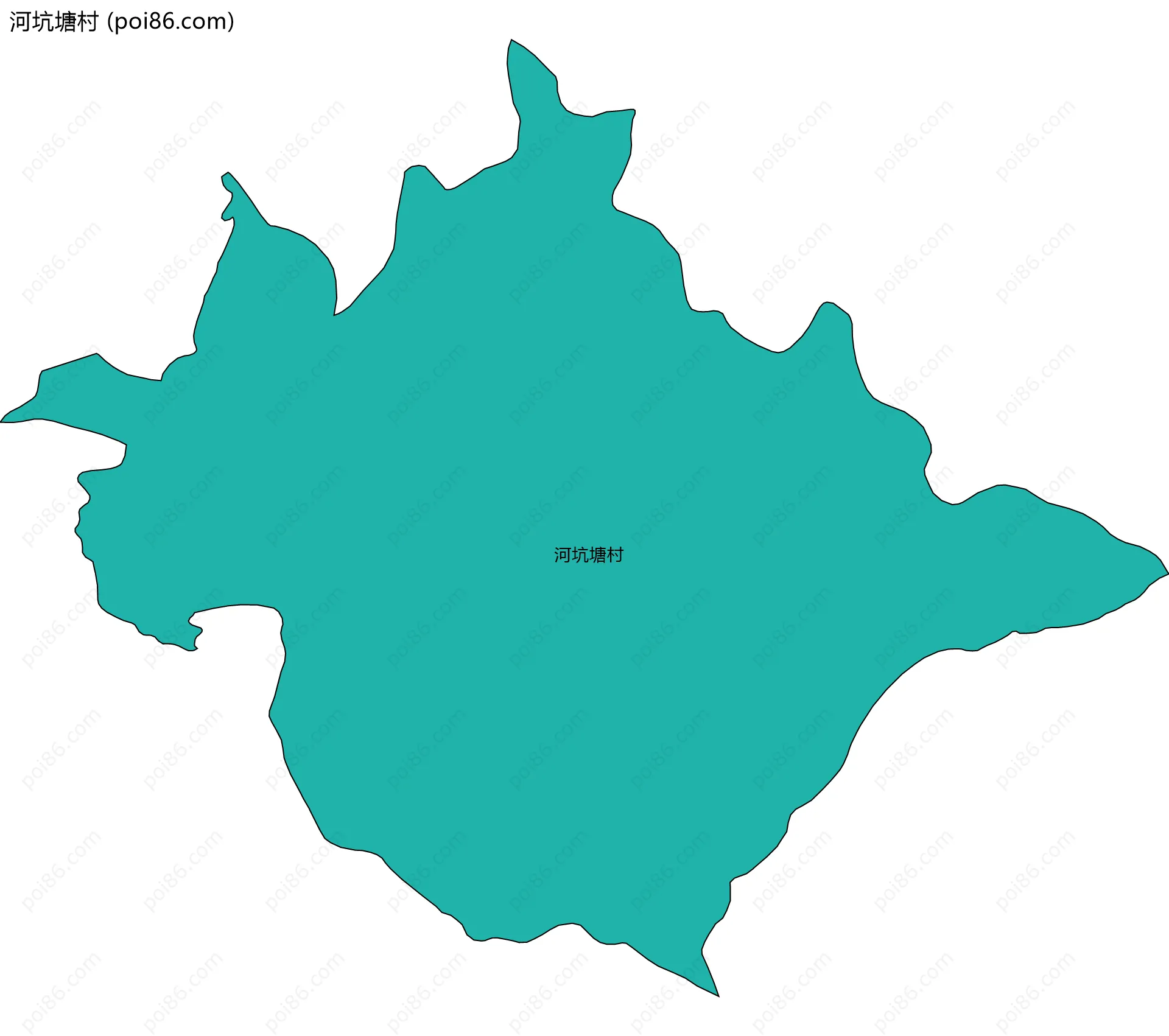 河坑塘村边界地图