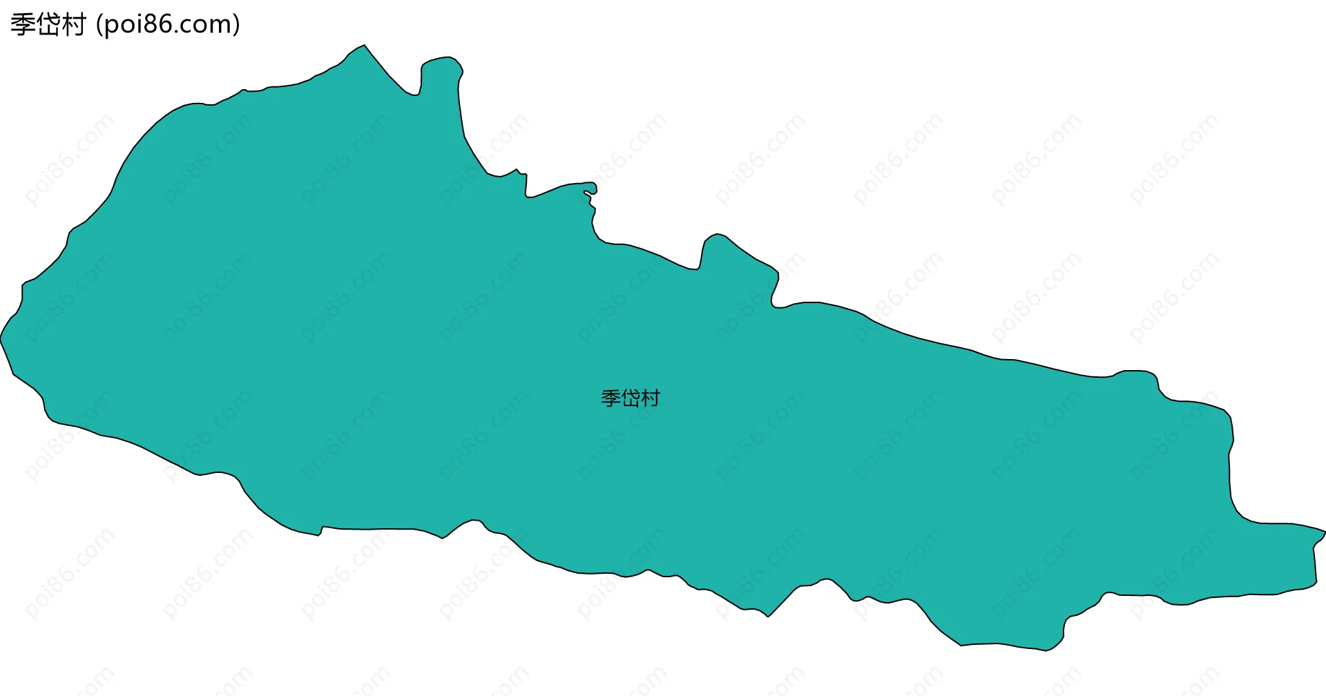 季岱村边界地图
