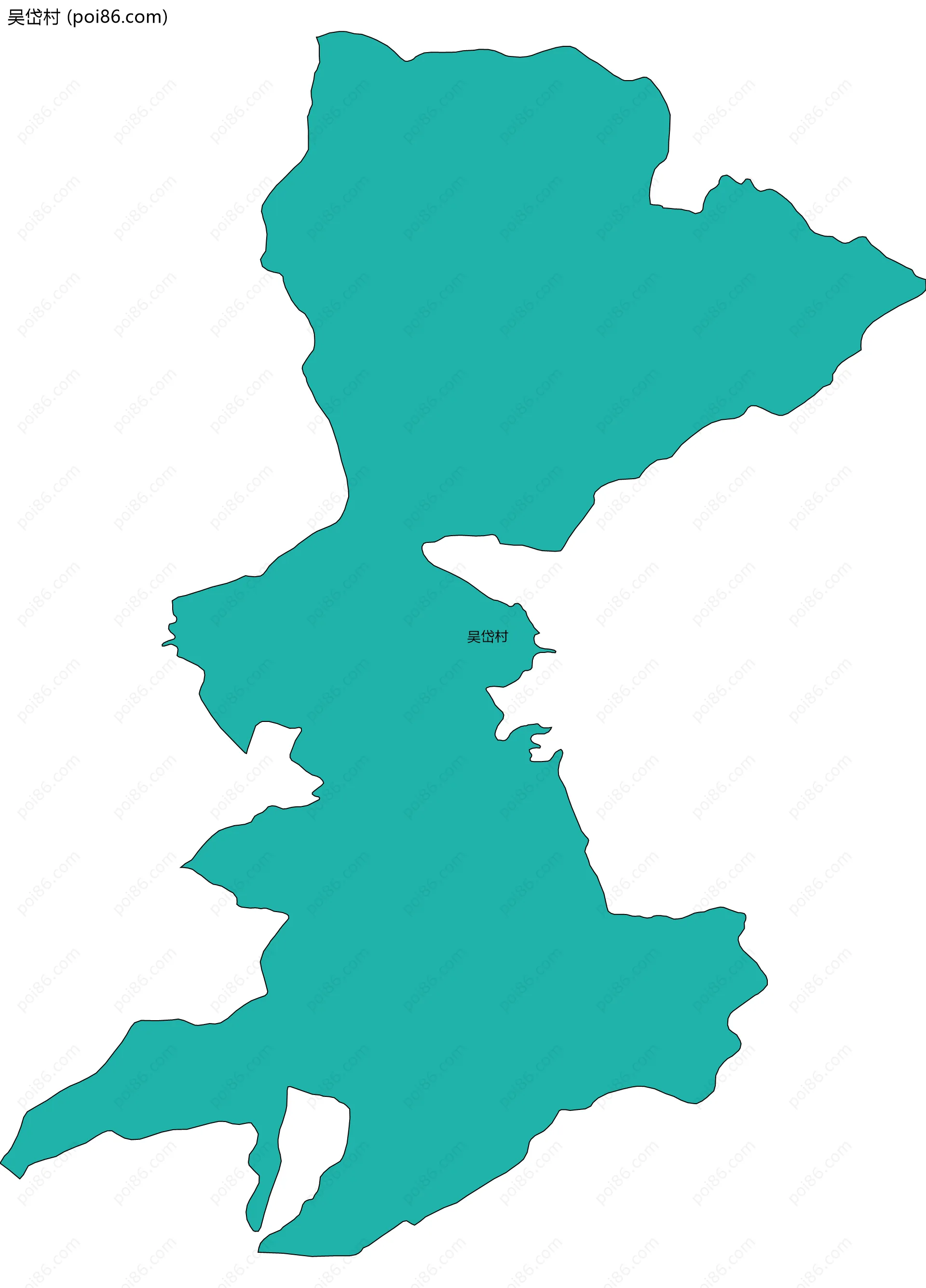 吴岱村边界地图