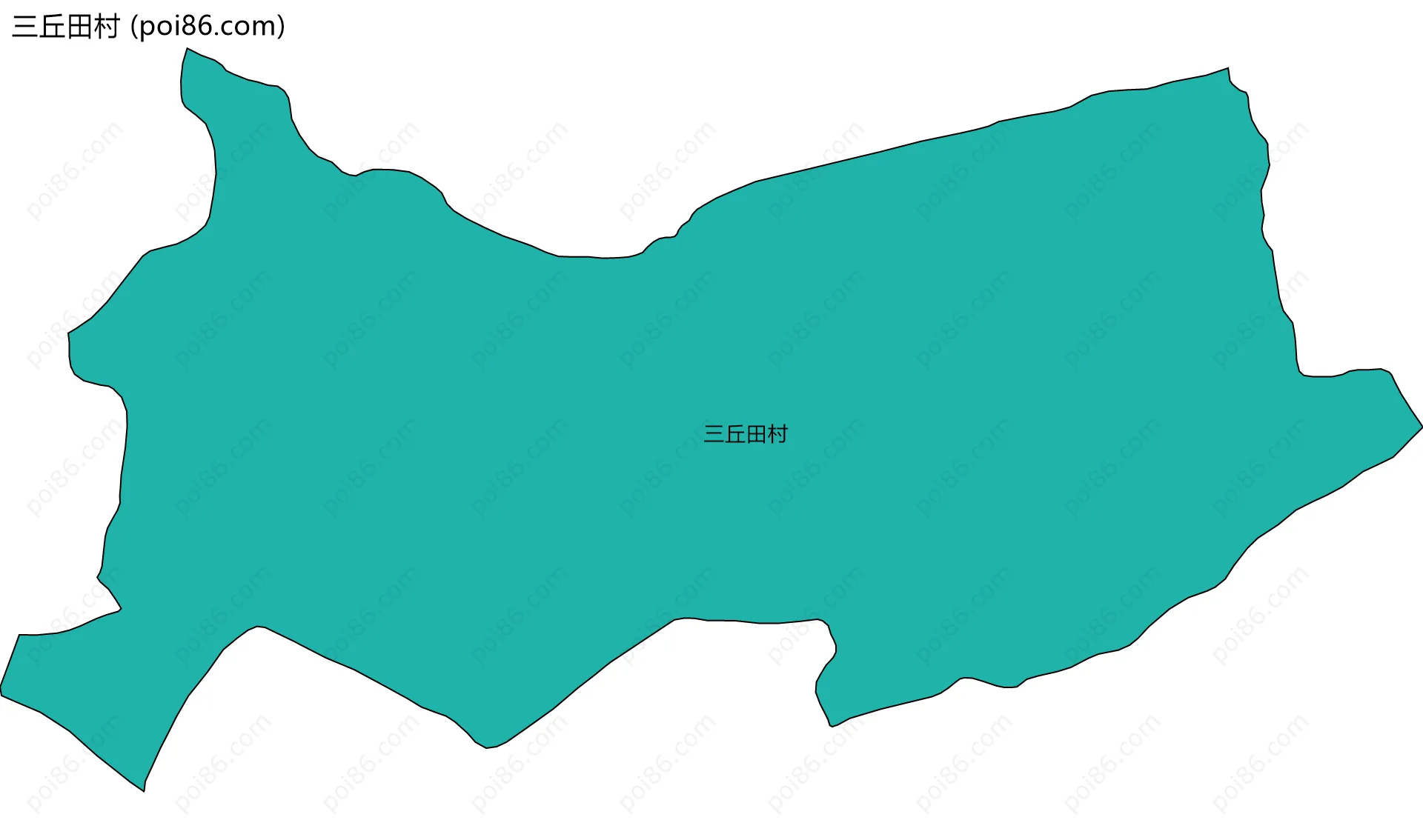 三丘田村边界地图