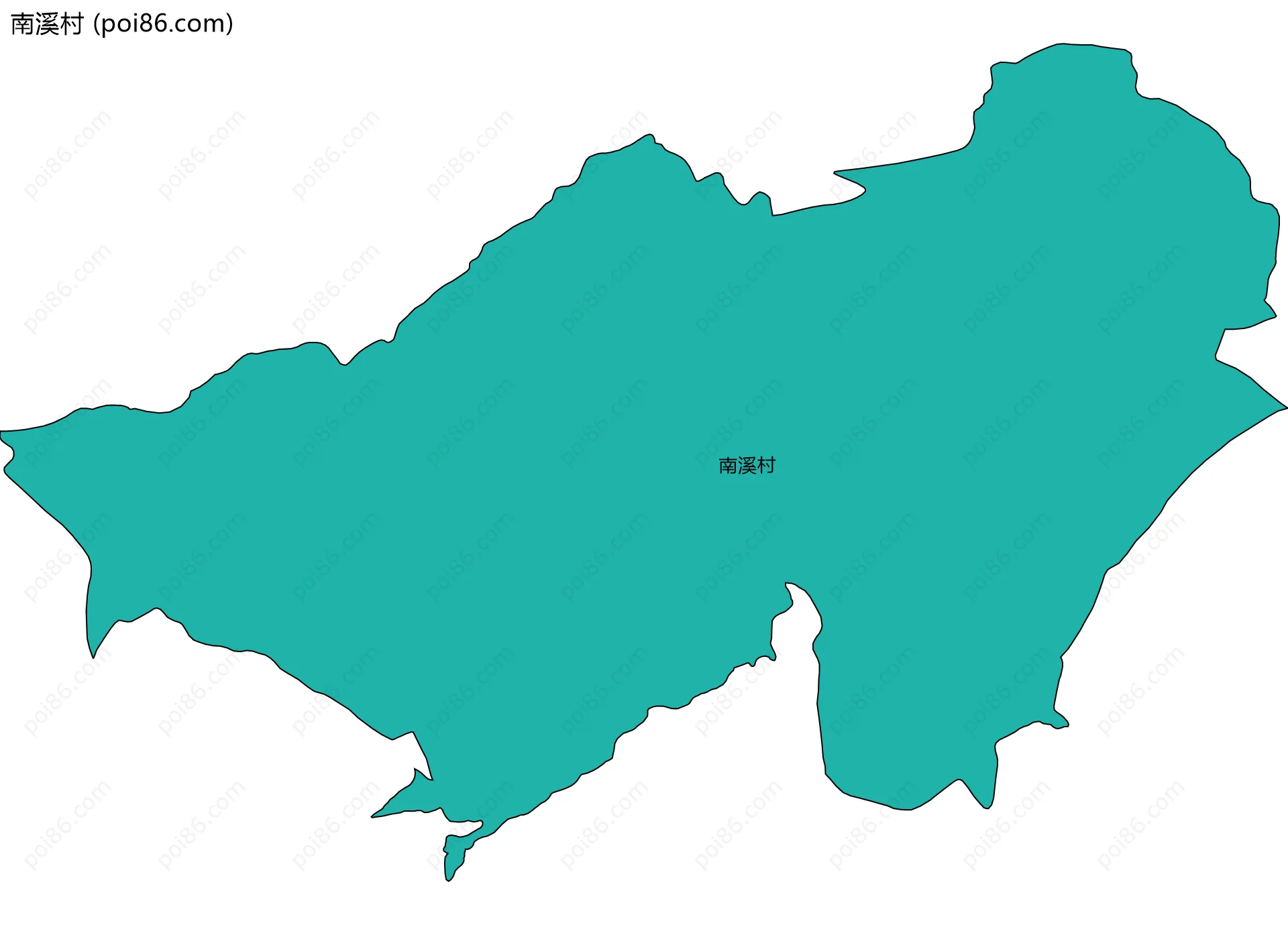 南溪村边界地图