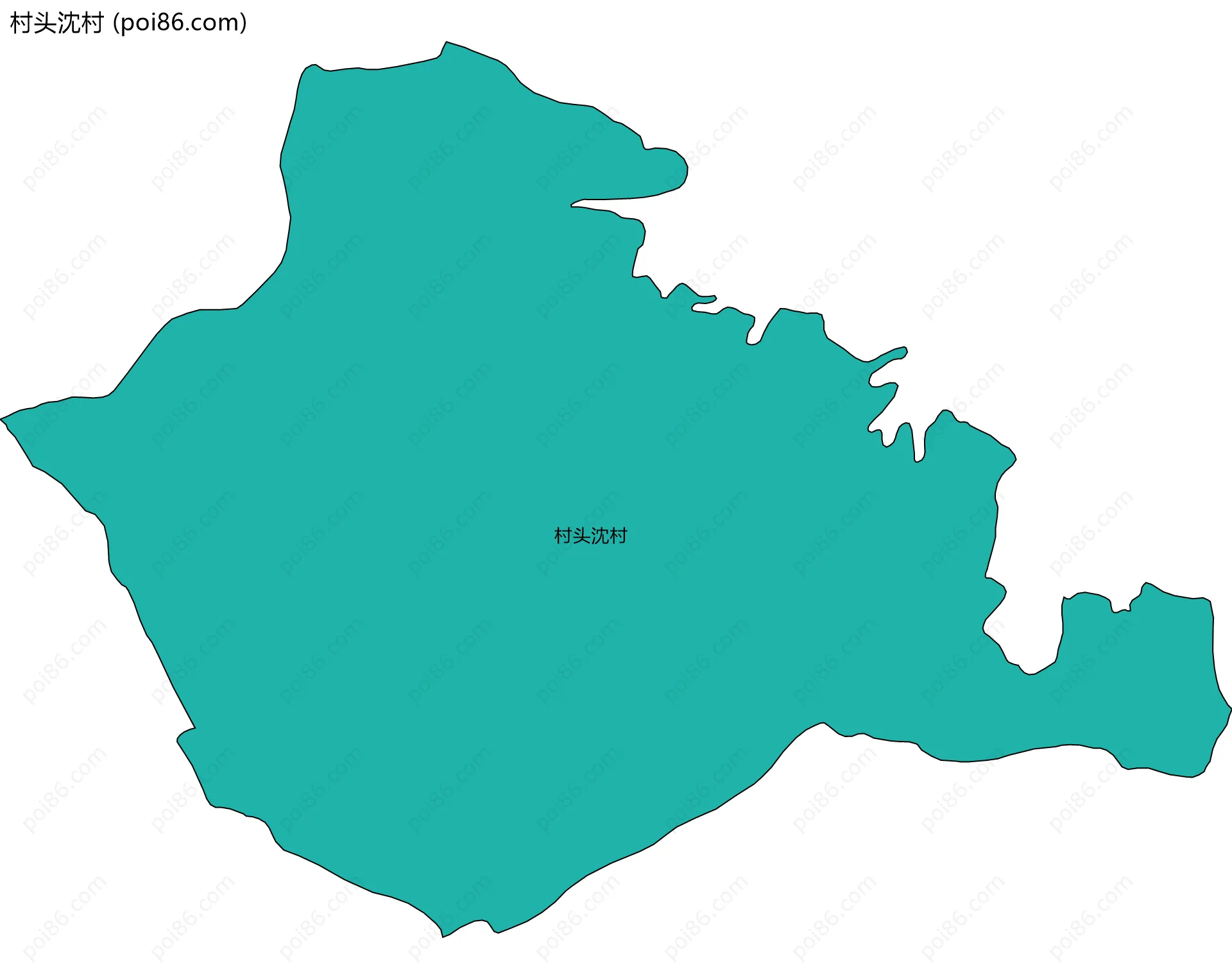 村头沈村边界地图