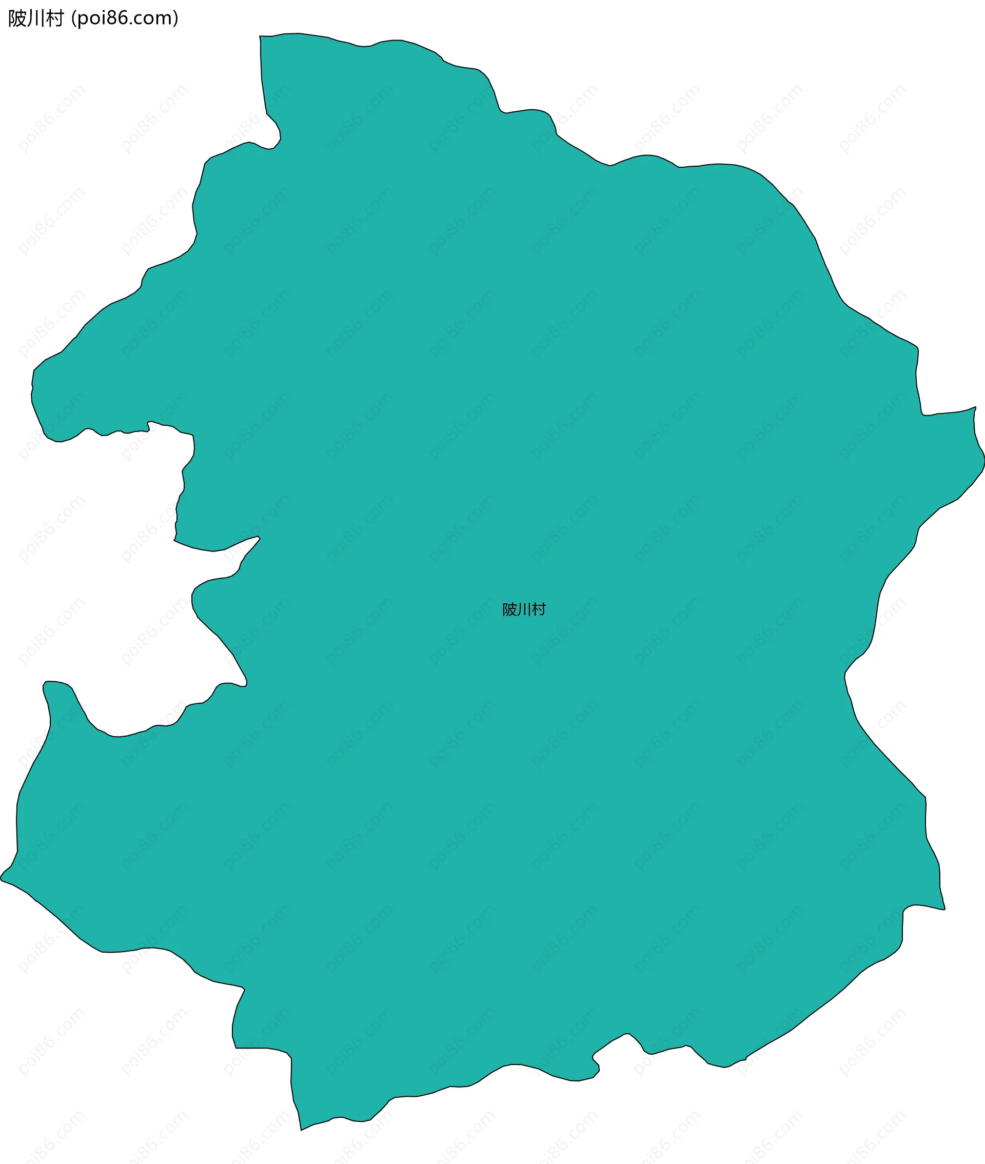 陂川村边界地图