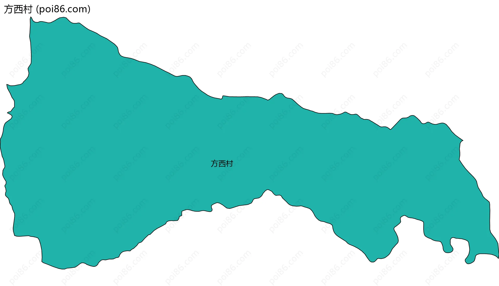 方西村边界地图