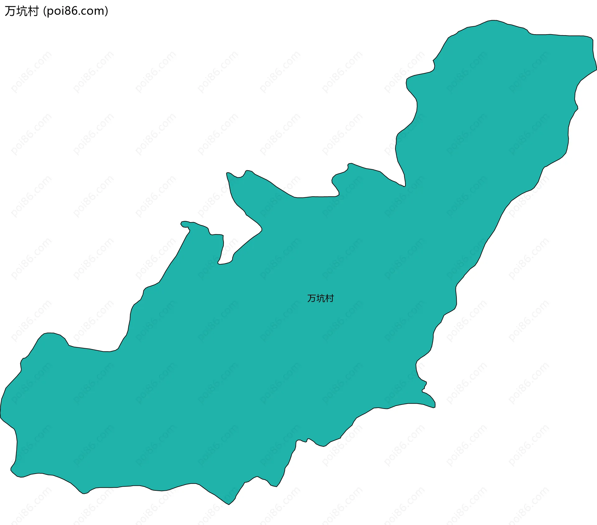 万坑村边界地图