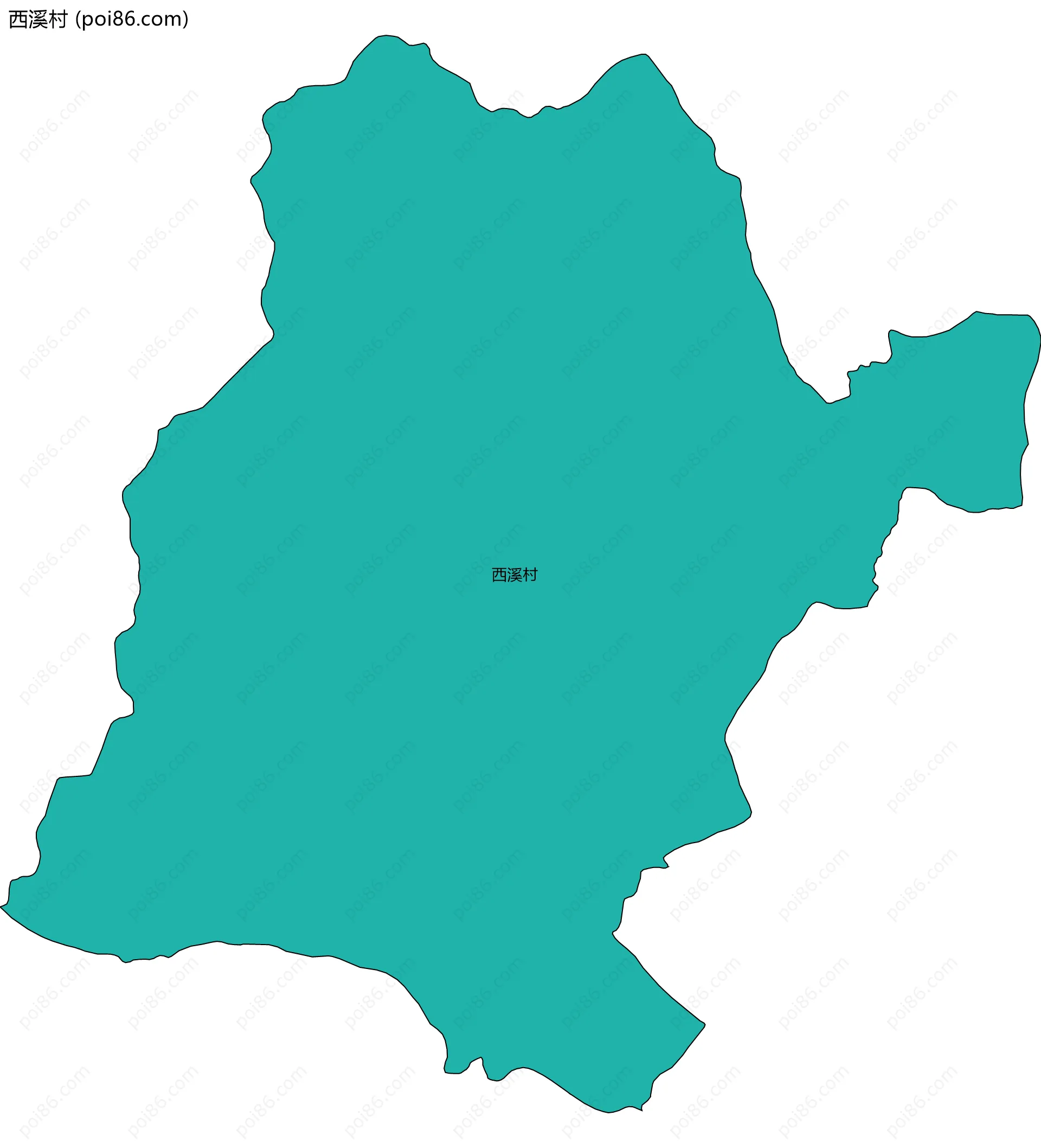 西溪村边界地图