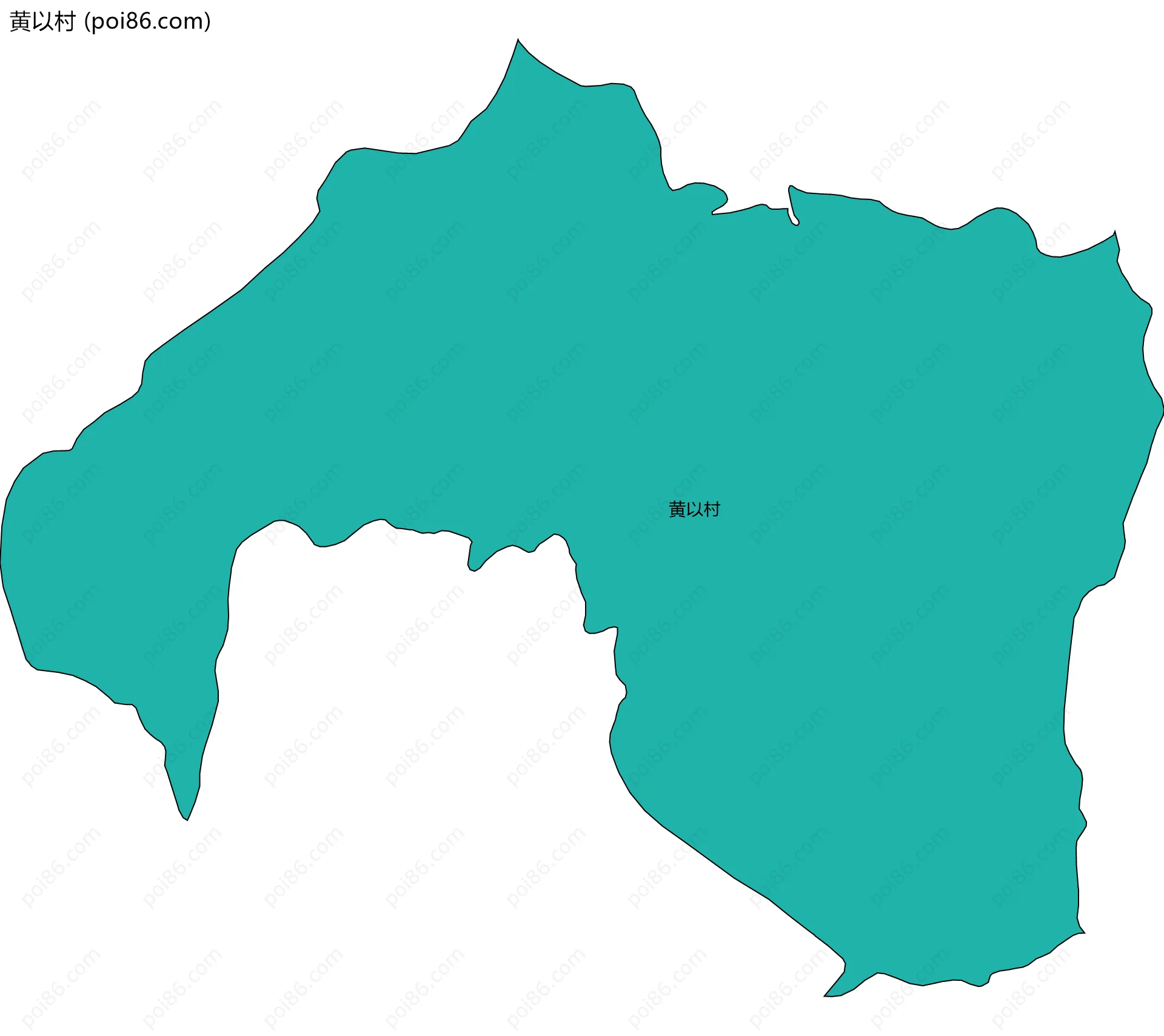 黄以村边界地图