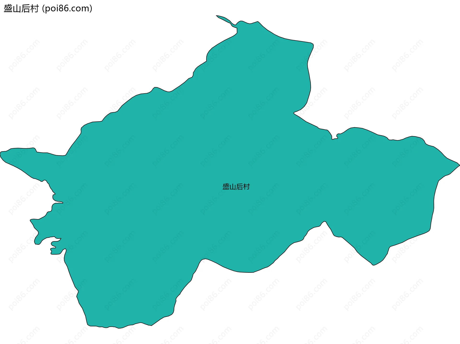 盛山后村边界地图