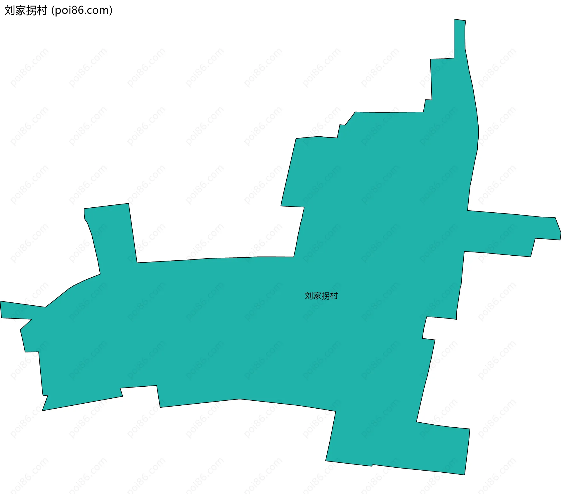刘家拐村边界地图