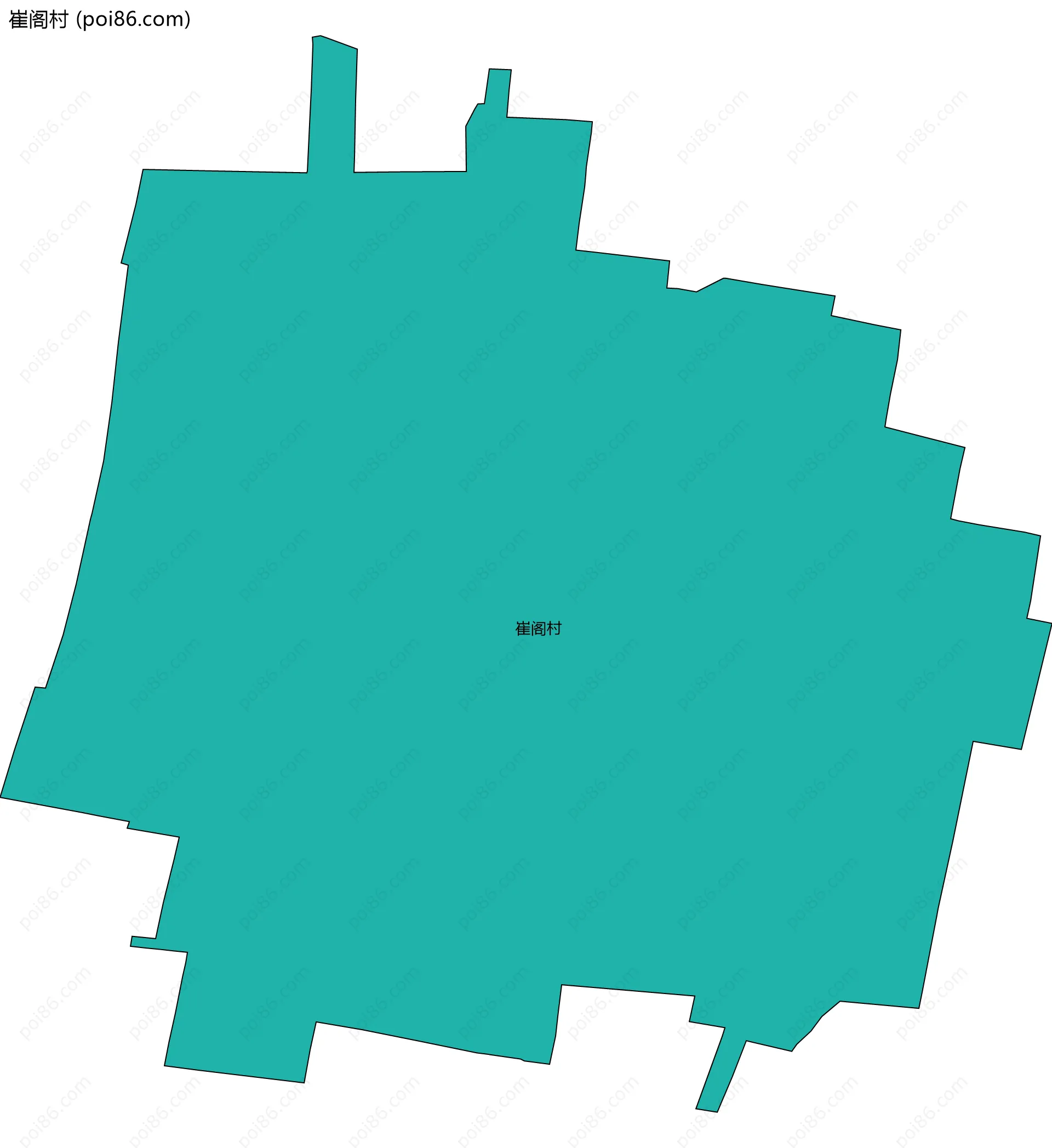 崔阁村边界地图