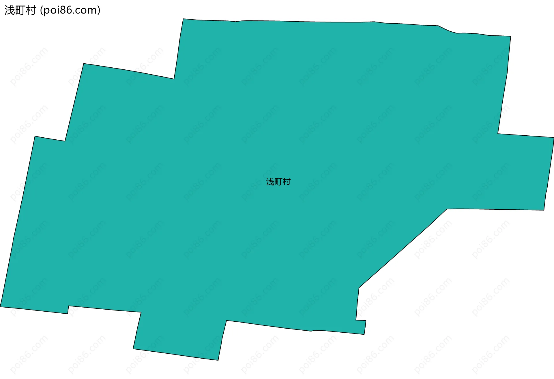浅町村边界地图