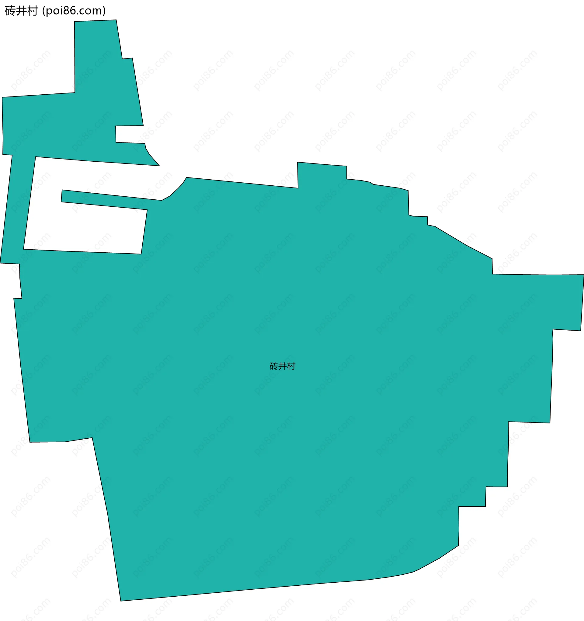 砖井村边界地图