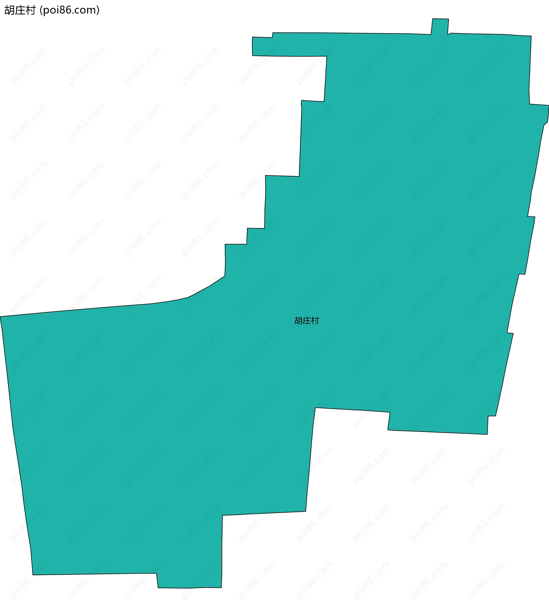 胡庄村边界地图